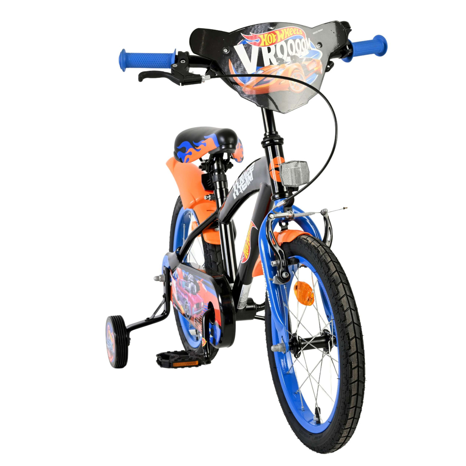 Hot Wheels Fiets - 16 inch - Zwart Oranje Blauw