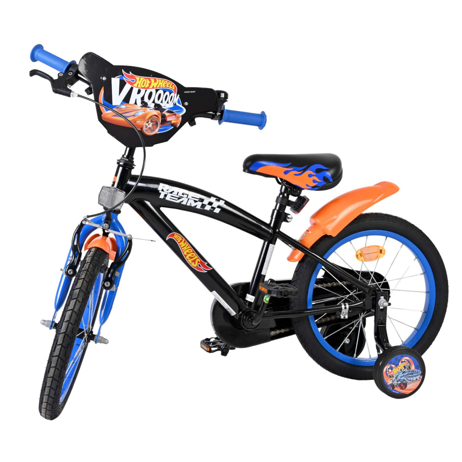 Hot Wheels Fiets - 16 inch - Zwart Oranje Blauw