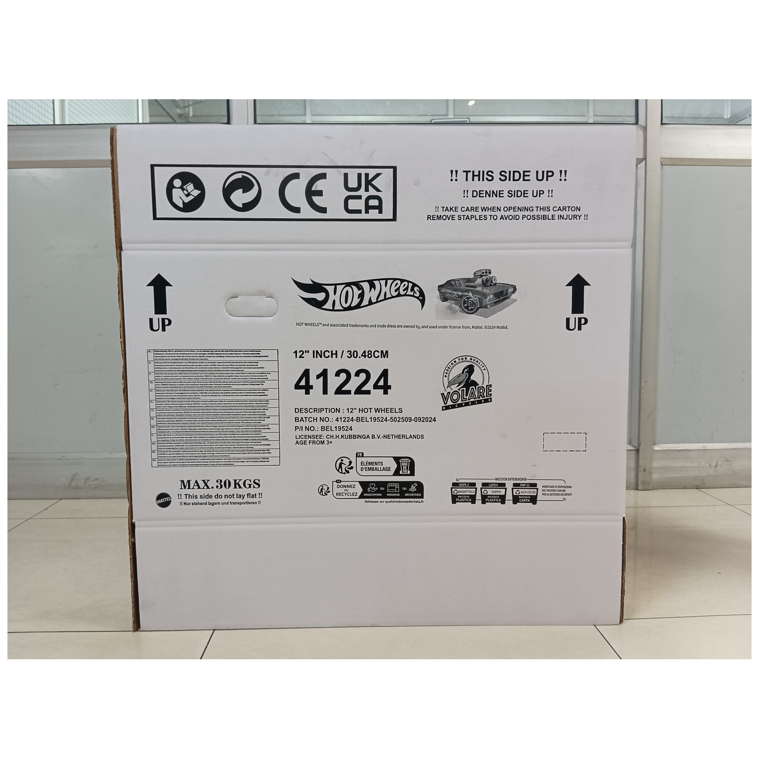 Hot Wheels Fiets - Mag Wheels - 12 inch - Zwart