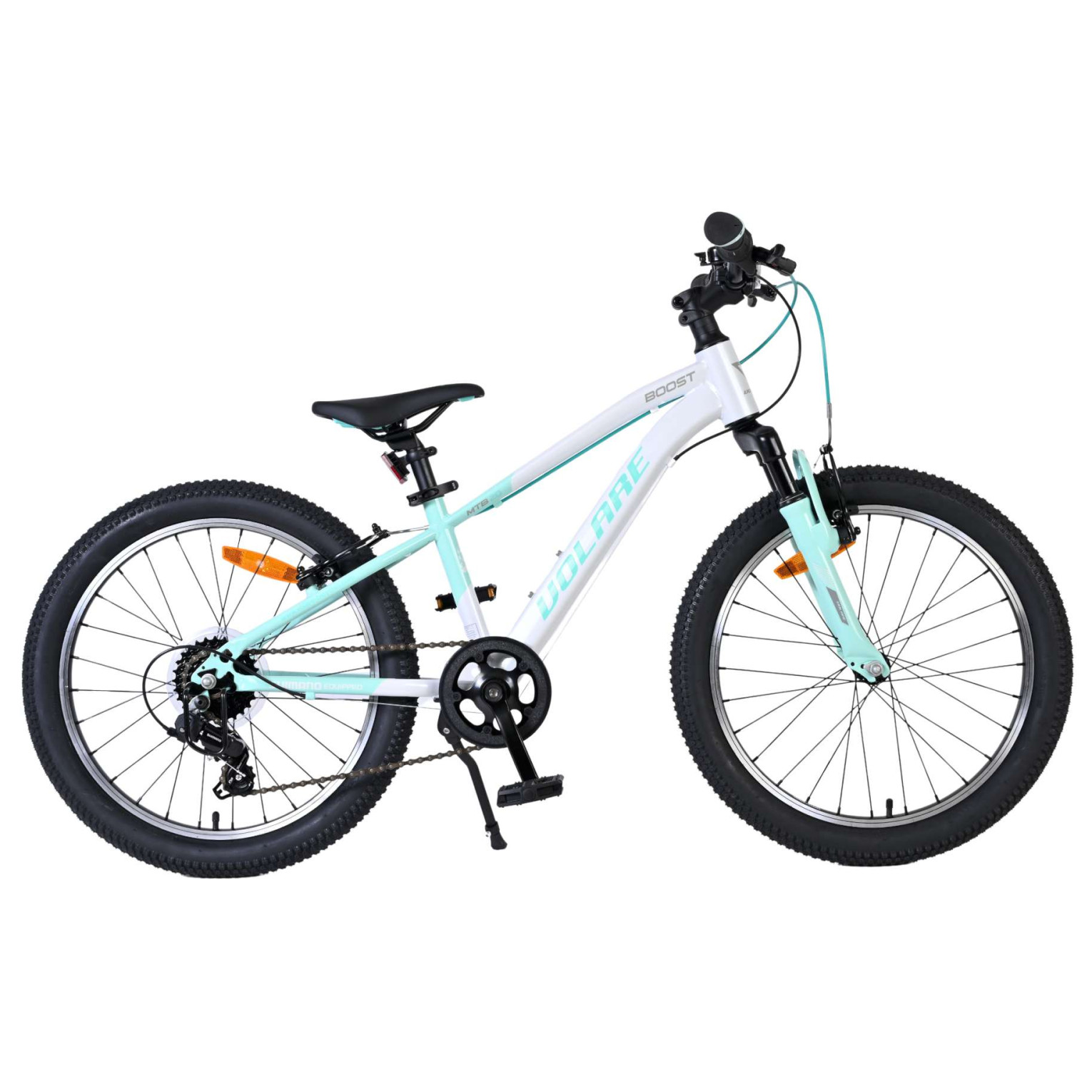 Volare Boost Fiets - 20 inch - 7 Speed - Wit/Mintgroen