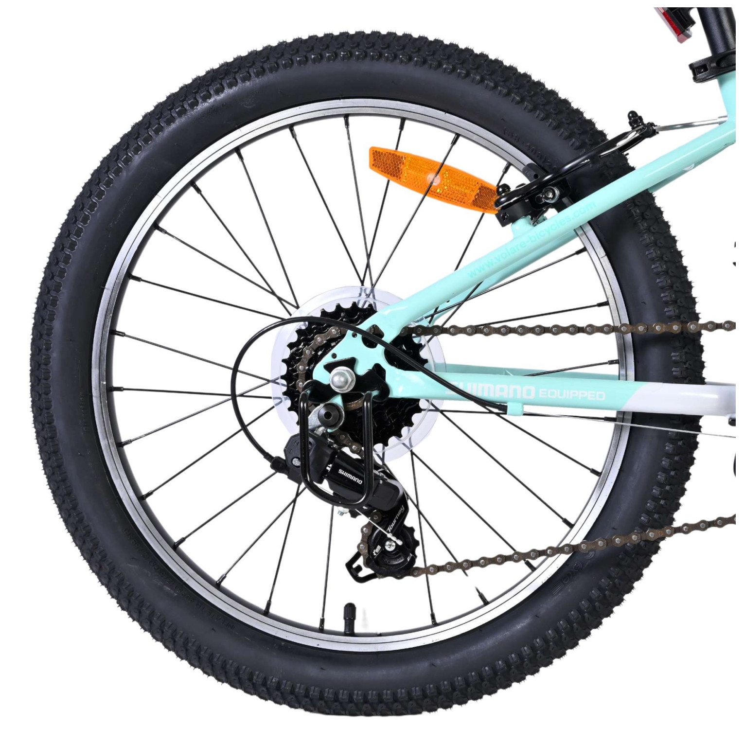 Volare Boost Fiets - 20 inch - 7 Speed - Wit/Mintgroen