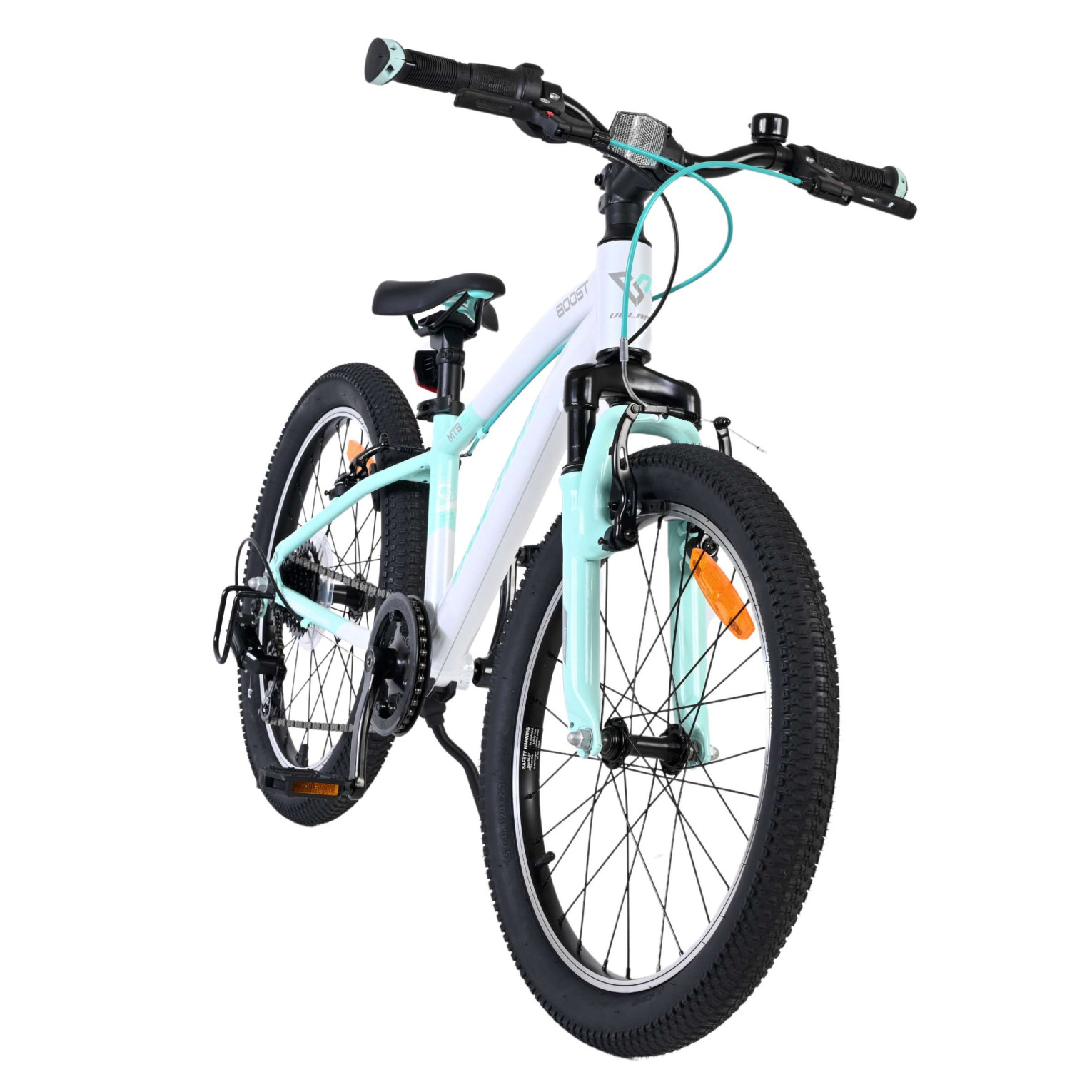 Volare Boost Fiets - 20 inch - 7 Speed - Wit/Mintgroen
