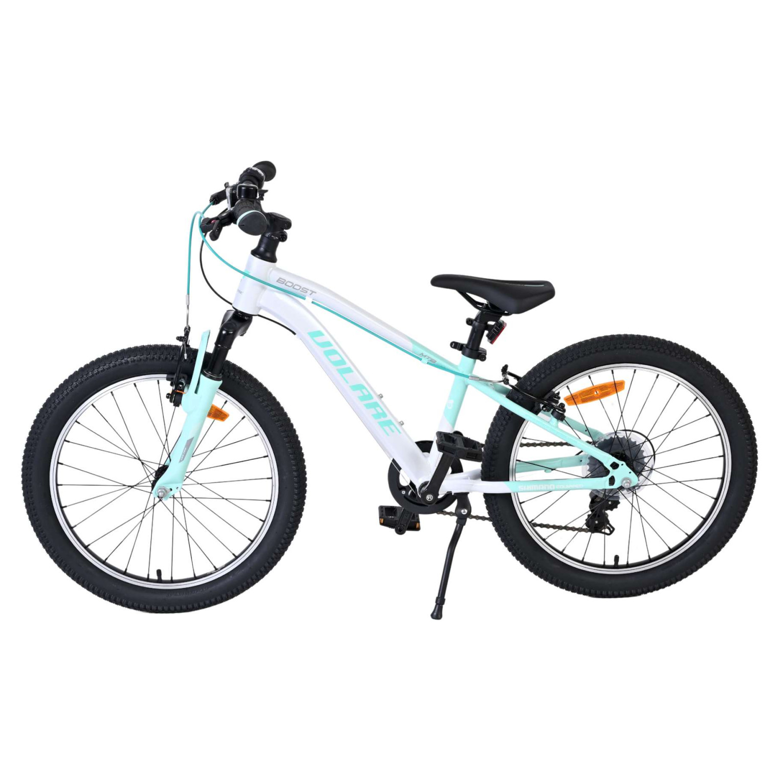 Volare Boost Fiets - 20 inch - 7 Speed - Wit/Mintgroen