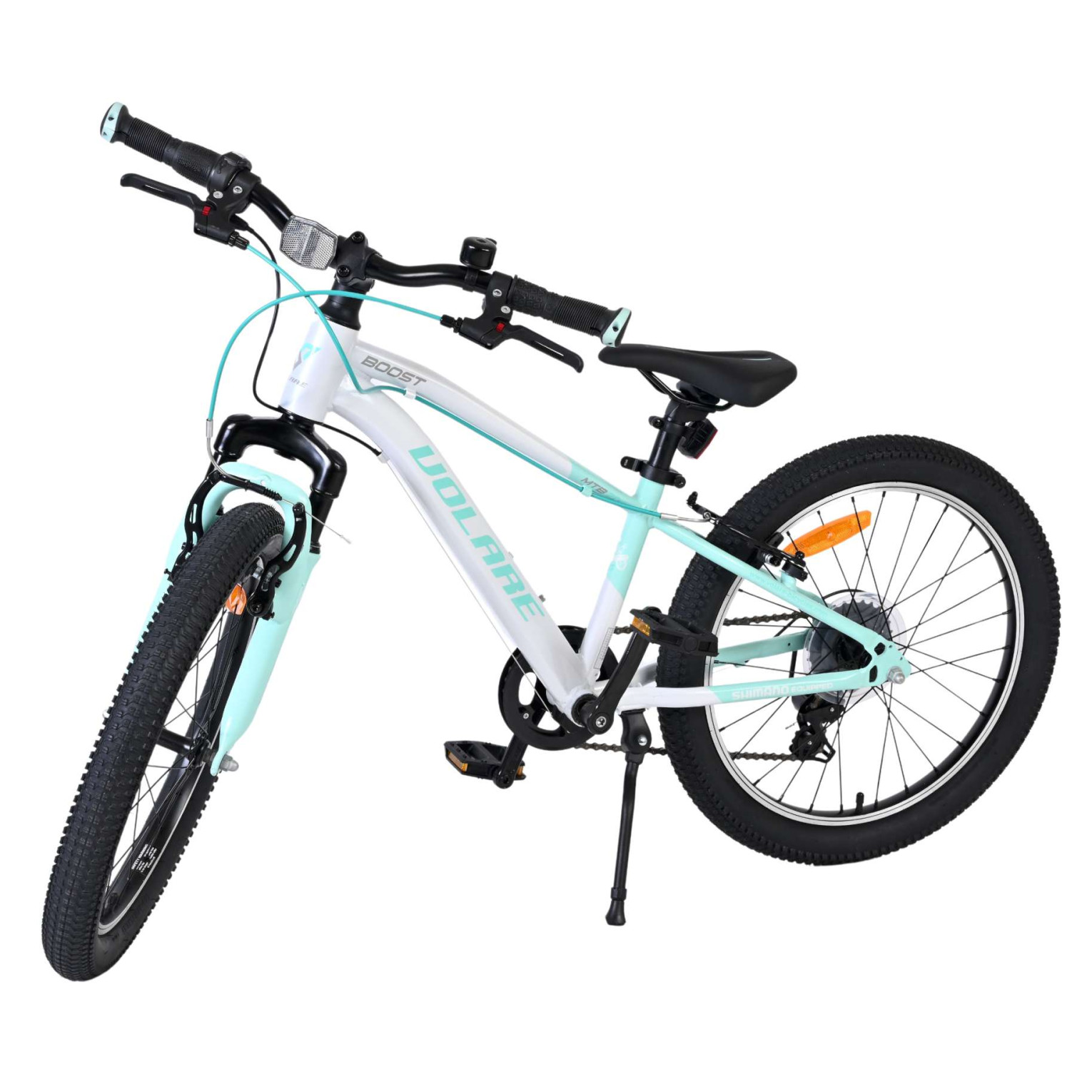 Volare Boost Fiets - 20 inch - 7 Speed - Wit/Mintgroen