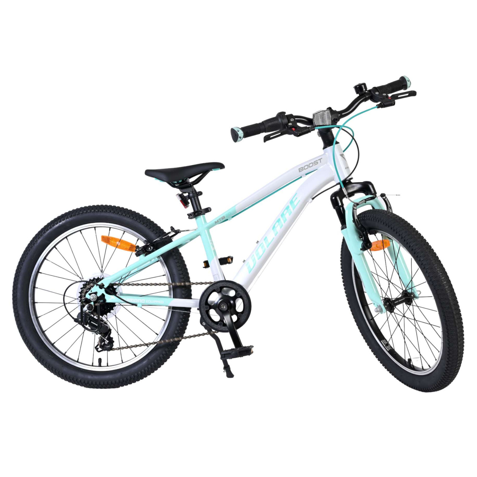 Volare Boost Fiets - 20 inch - 7 Speed - Wit/Mintgroen