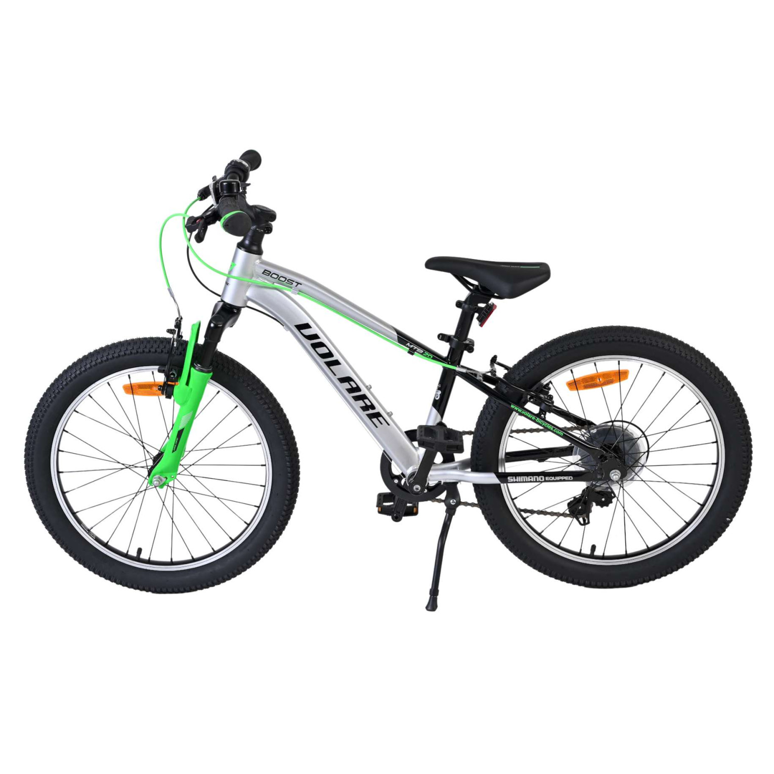 Volare Boost Fiets - 20 inch - 7 Speed - Zilver/Groen