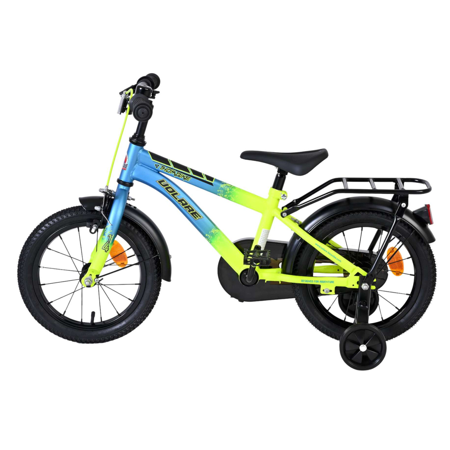 Volare Thombike Fiets - 14 inch - Blauw/Geel