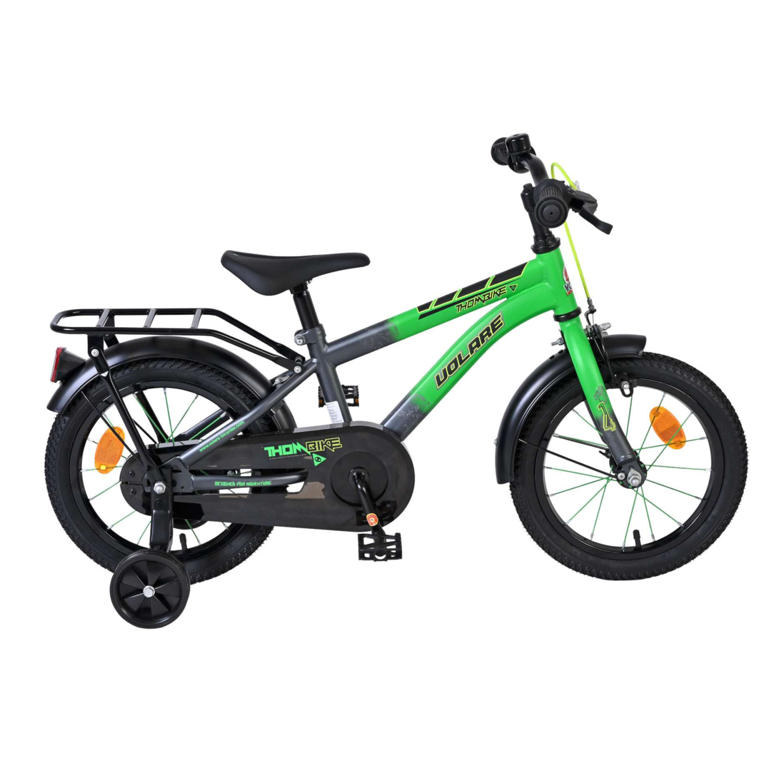 Volare Thombike Fiets - 14 inch - Groen/Grijs