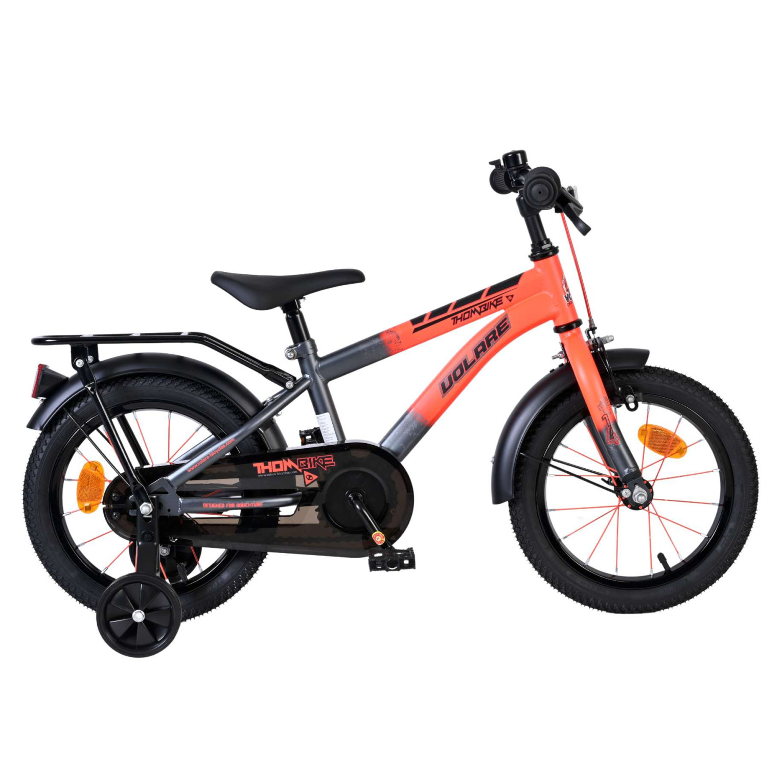 Volare Thombike Fiets - 14 inch - Oranje/Grijs