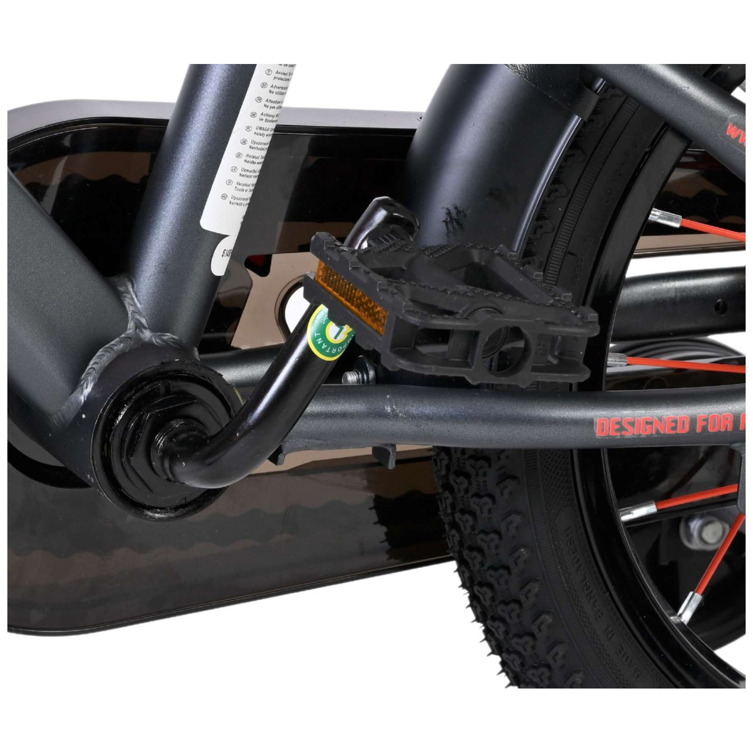 Volare Thombike Fiets - 14 inch - Oranje/Grijs