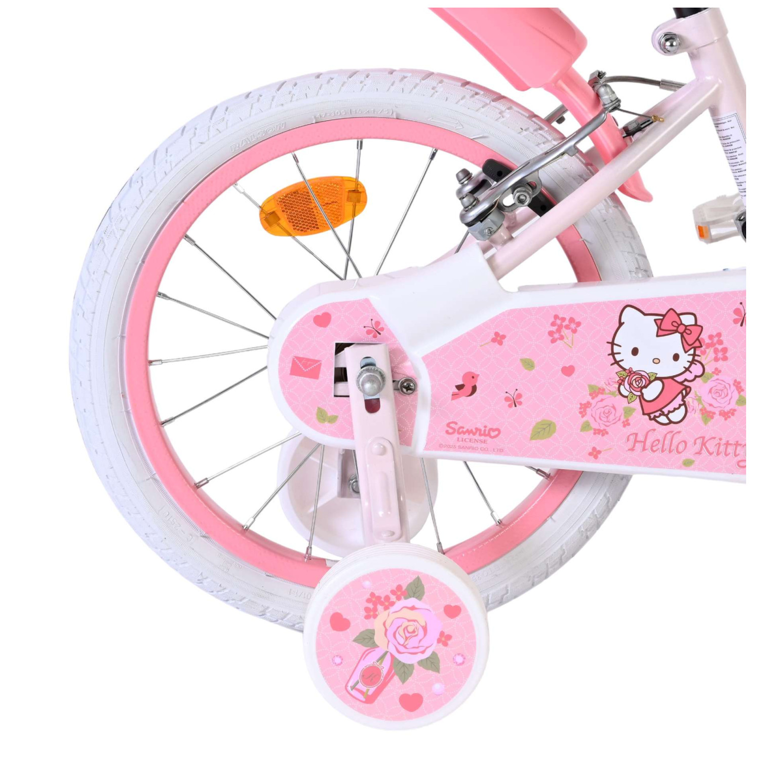 Hello Kitty Fiets - 16 inch - Roze - Twee Handremmen