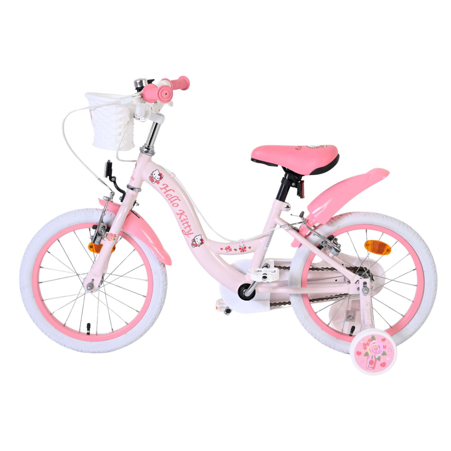 Hello Kitty Fiets - 16 inch - Roze - Twee Handremmen