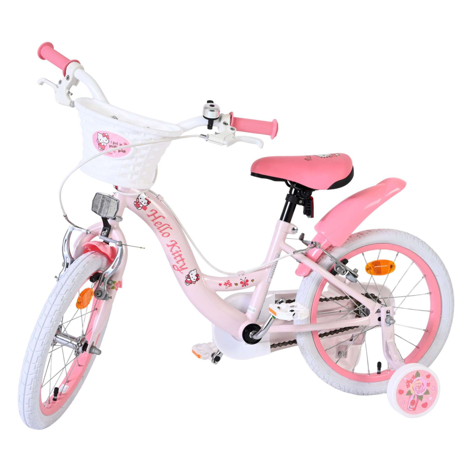 Hello Kitty Fiets - 16 inch - Roze - Twee Handremmen
