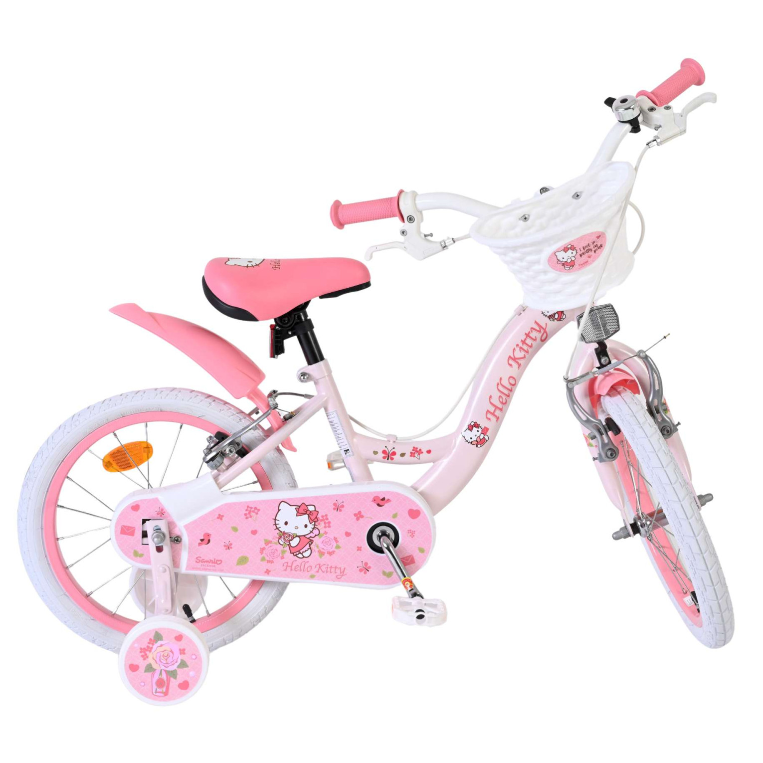 Hello Kitty Fiets - 16 inch - Roze - Twee Handremmen