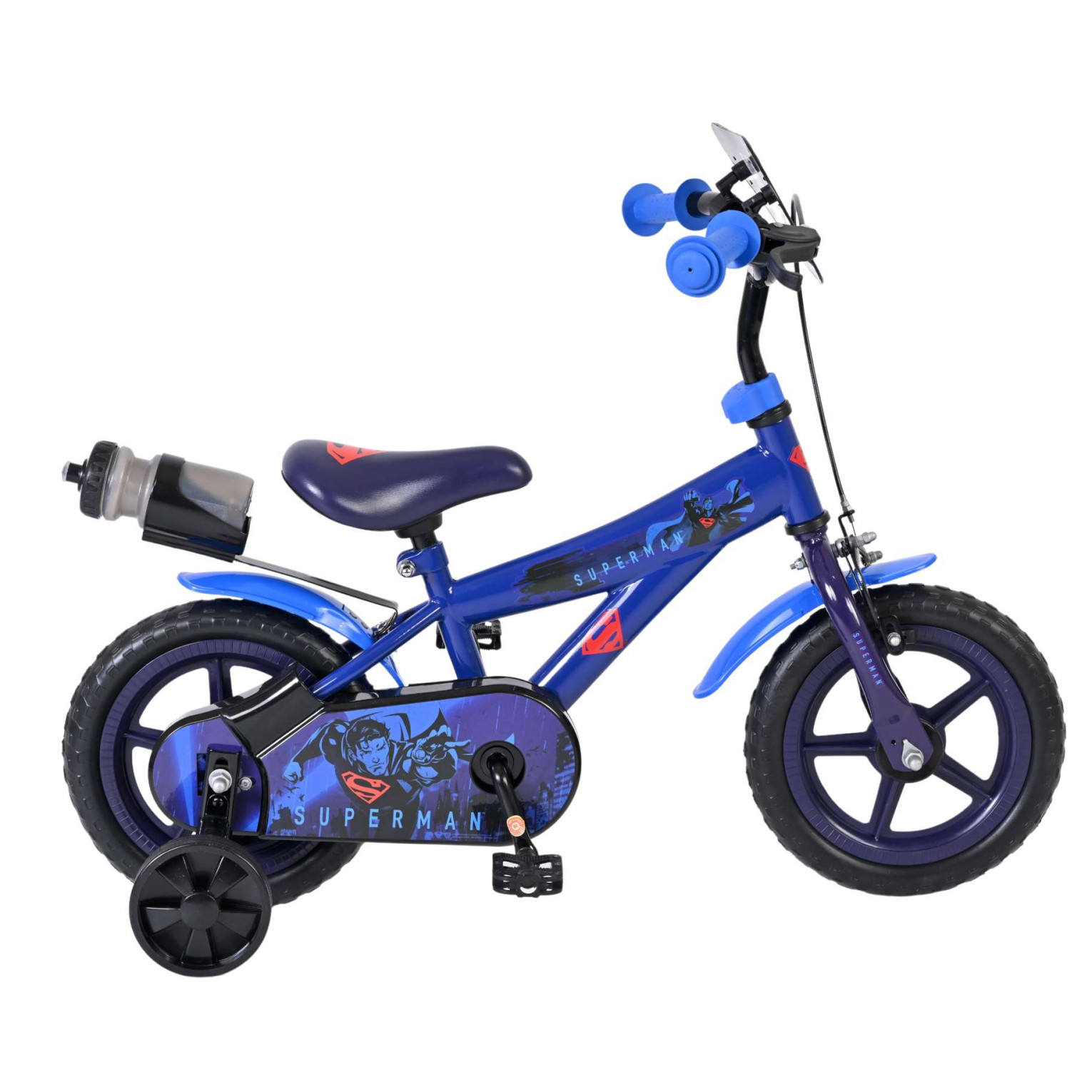 Superman Fiets - Mag Wheels - 12 inch - Blauw