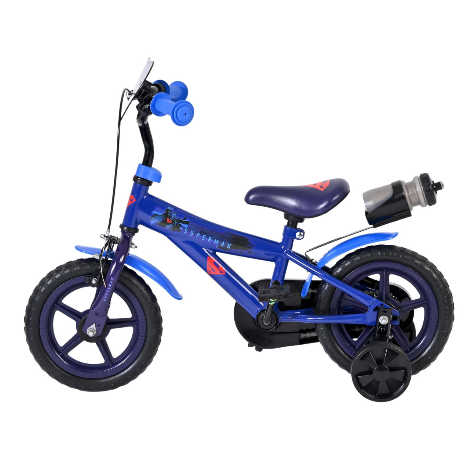 Superman Fiets - Mag Wheels - 12 inch - Blauw
