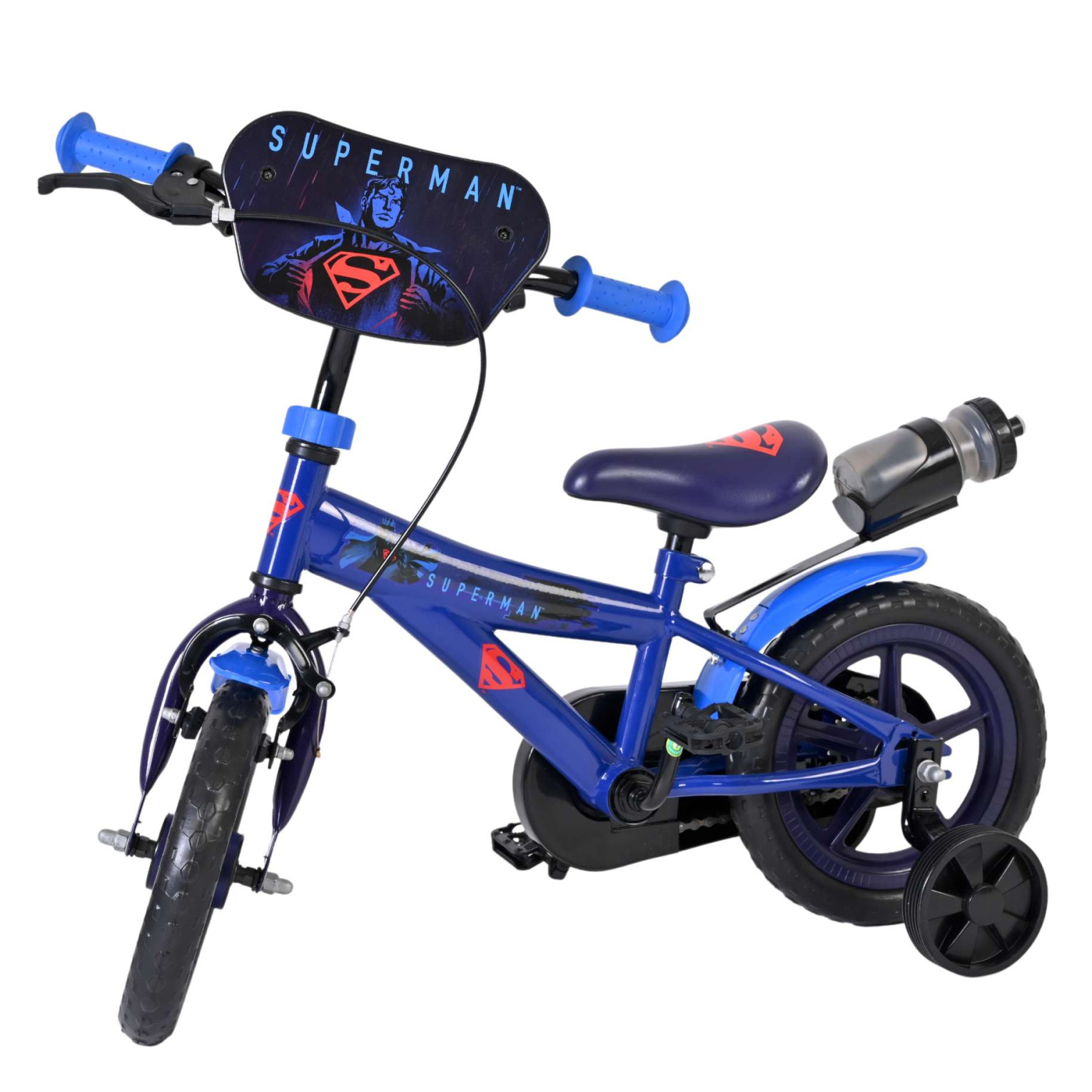 Superman Fiets - Mag Wheels - 12 inch - Blauw