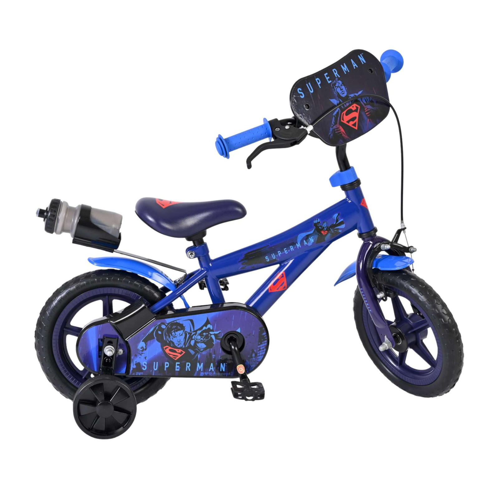 Superman Fiets - Mag Wheels - 12 inch - Blauw