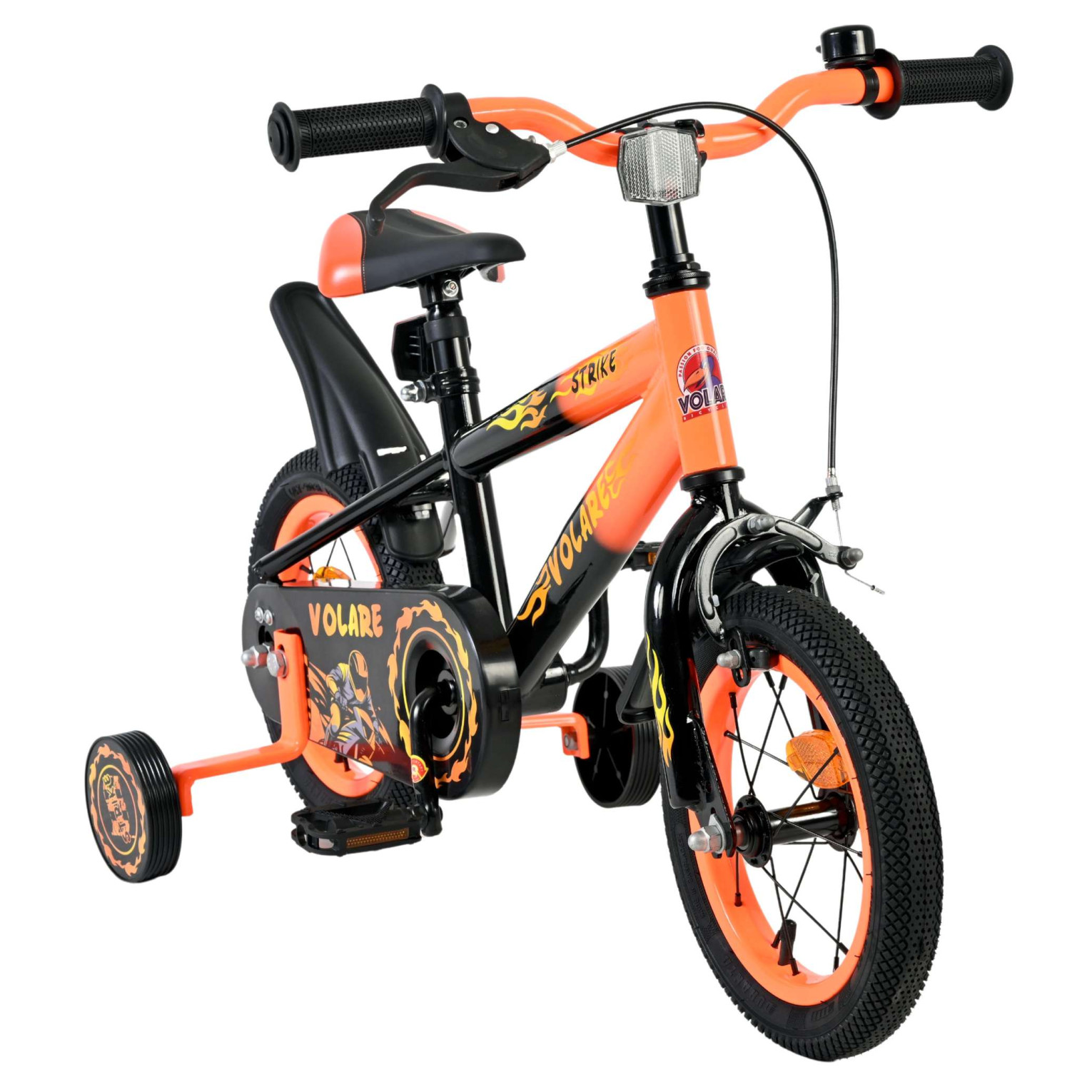 Volare Strike Fiets - 12 inch - Zwart Oranje