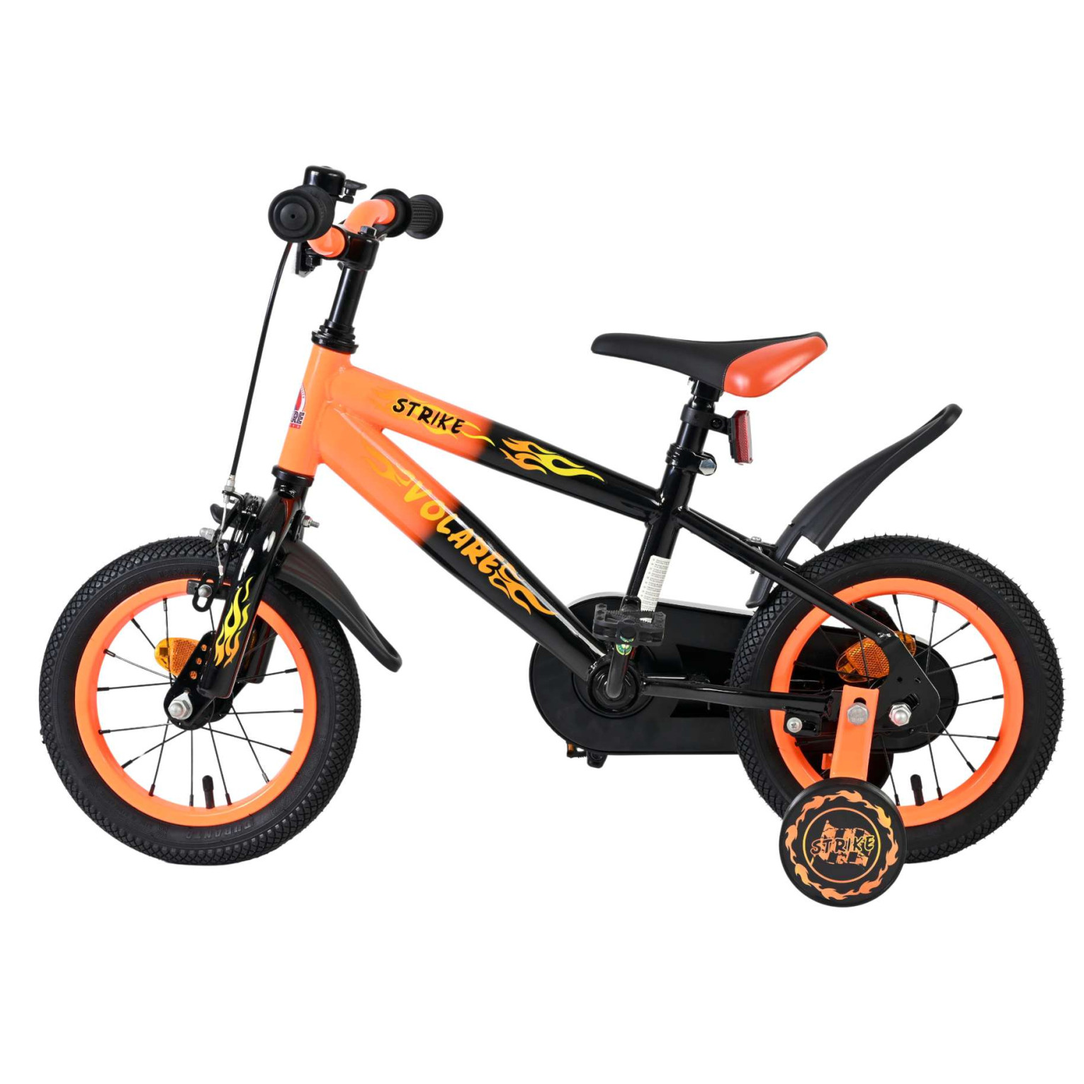Volare Strike Fiets - 12 inch - Zwart Oranje