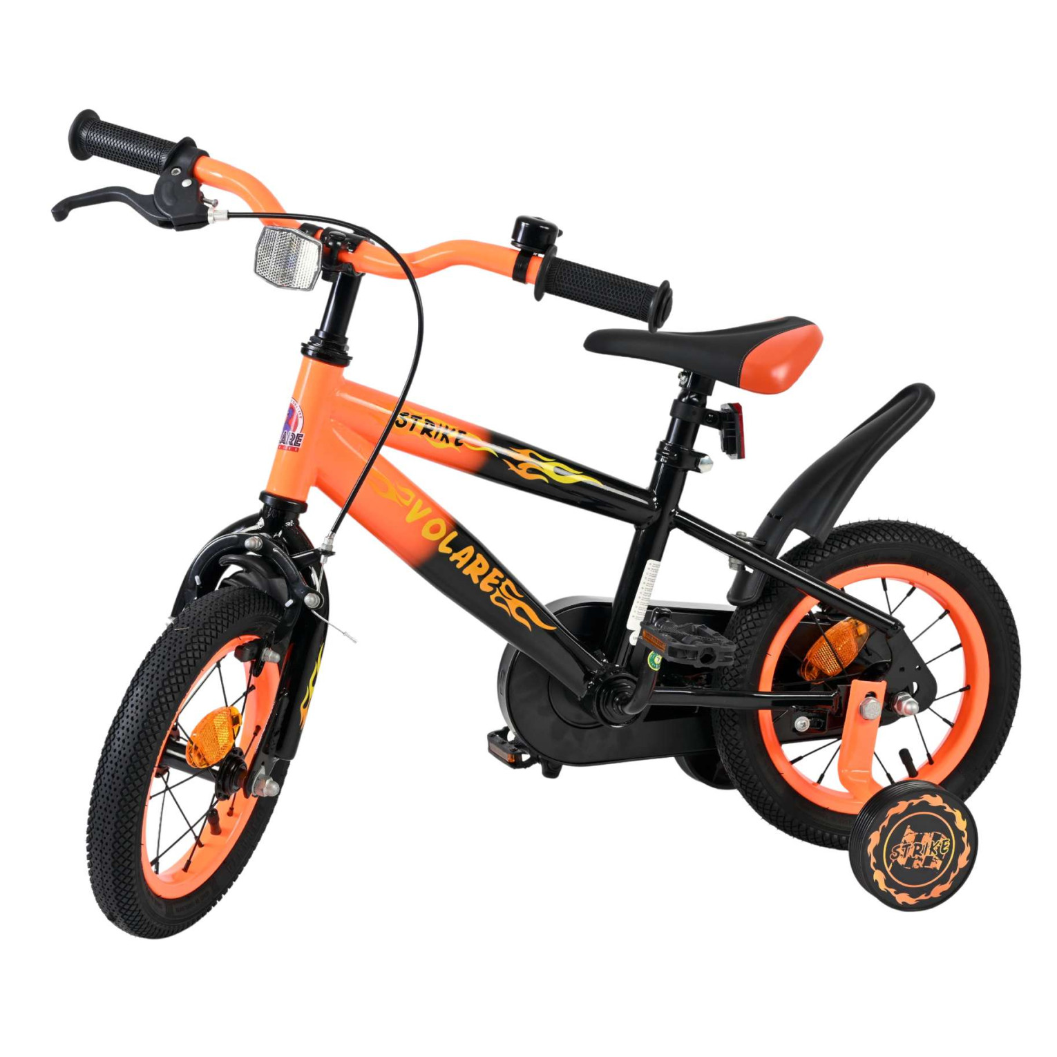 Volare Strike Fiets - 12 inch - Zwart Oranje