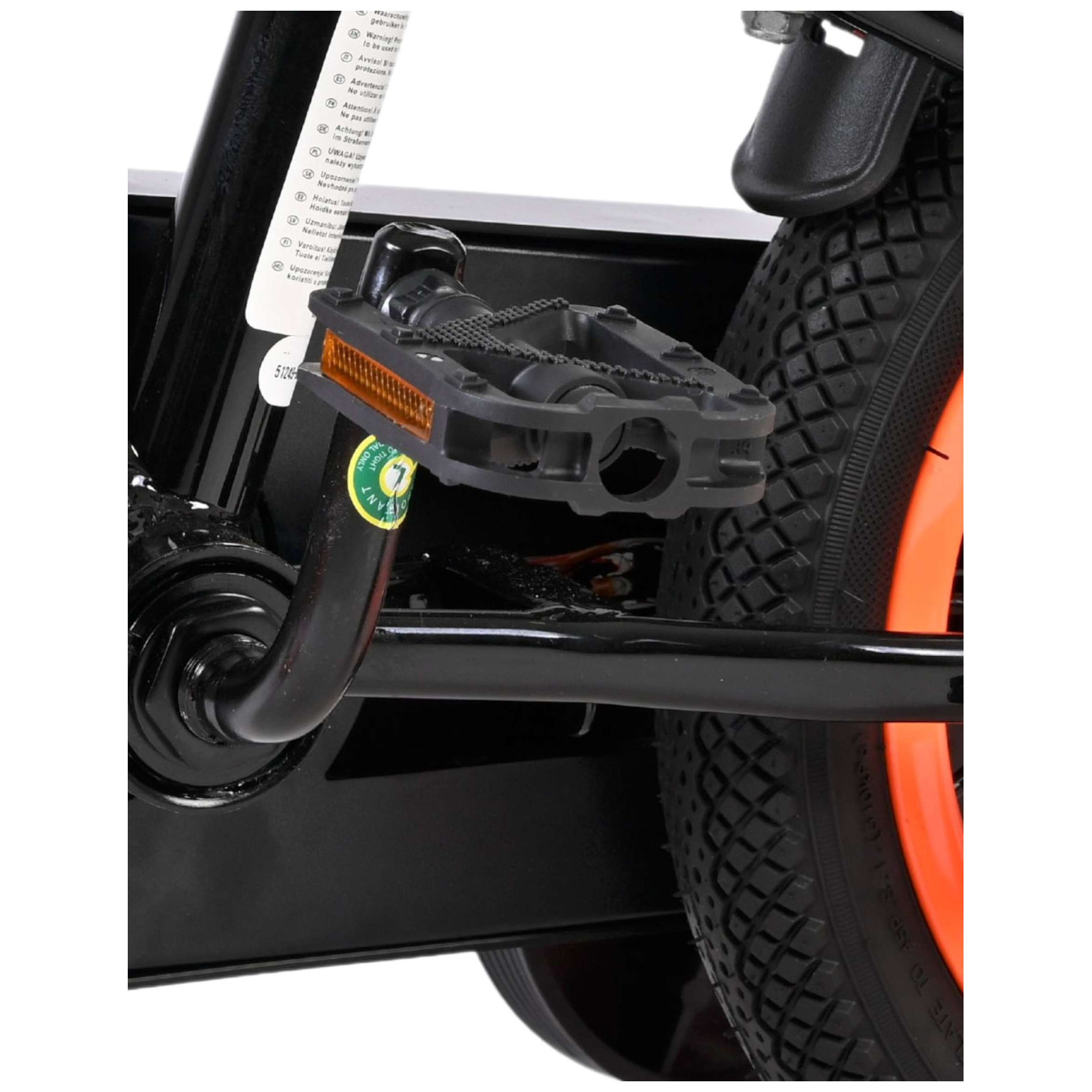 Volare Strike Fiets - 12 inch - Zwart Oranje