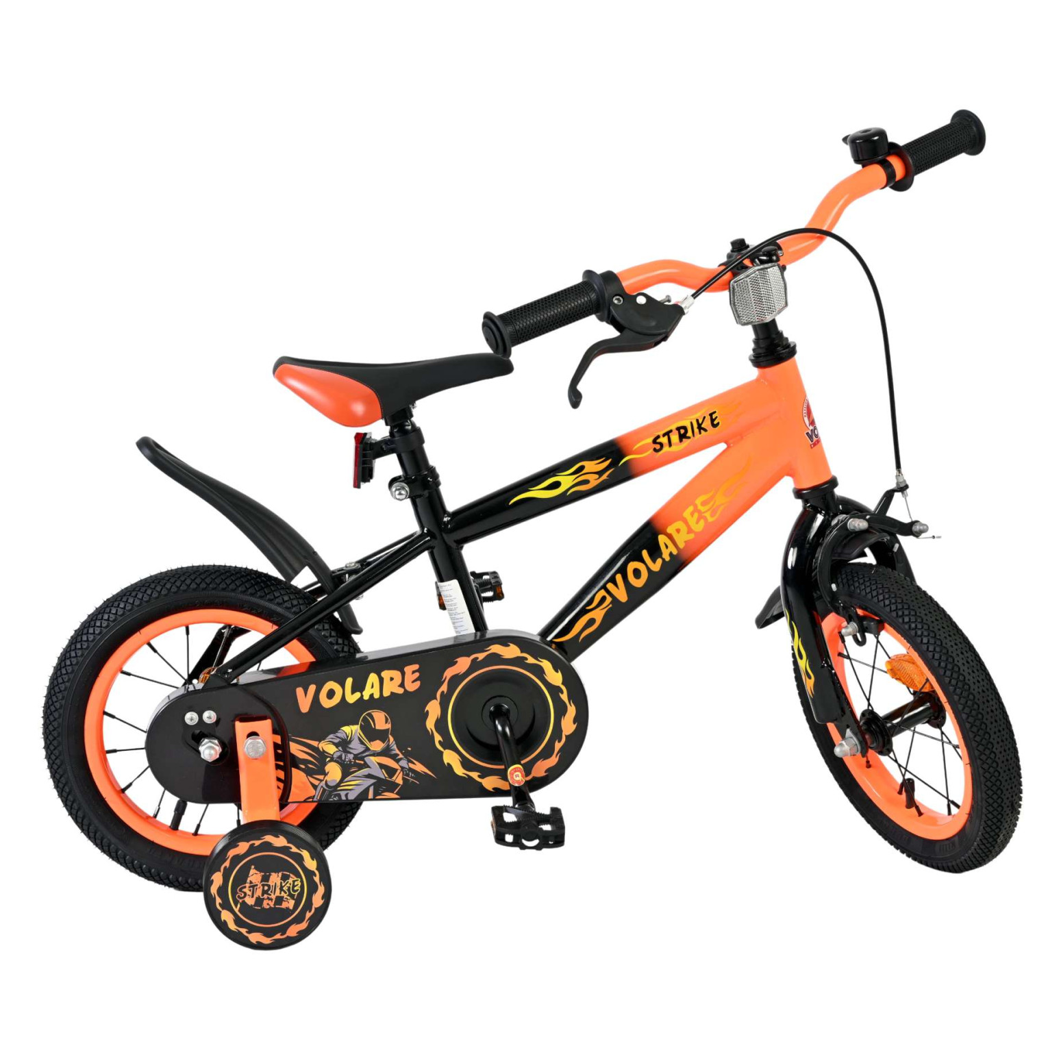 Volare Strike Fiets - 12 inch - Zwart Oranje