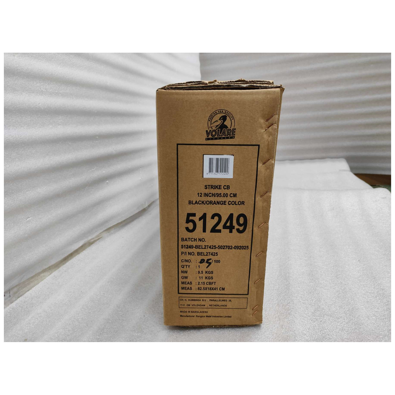 Volare Strike Fiets - 12 inch - Zwart Oranje