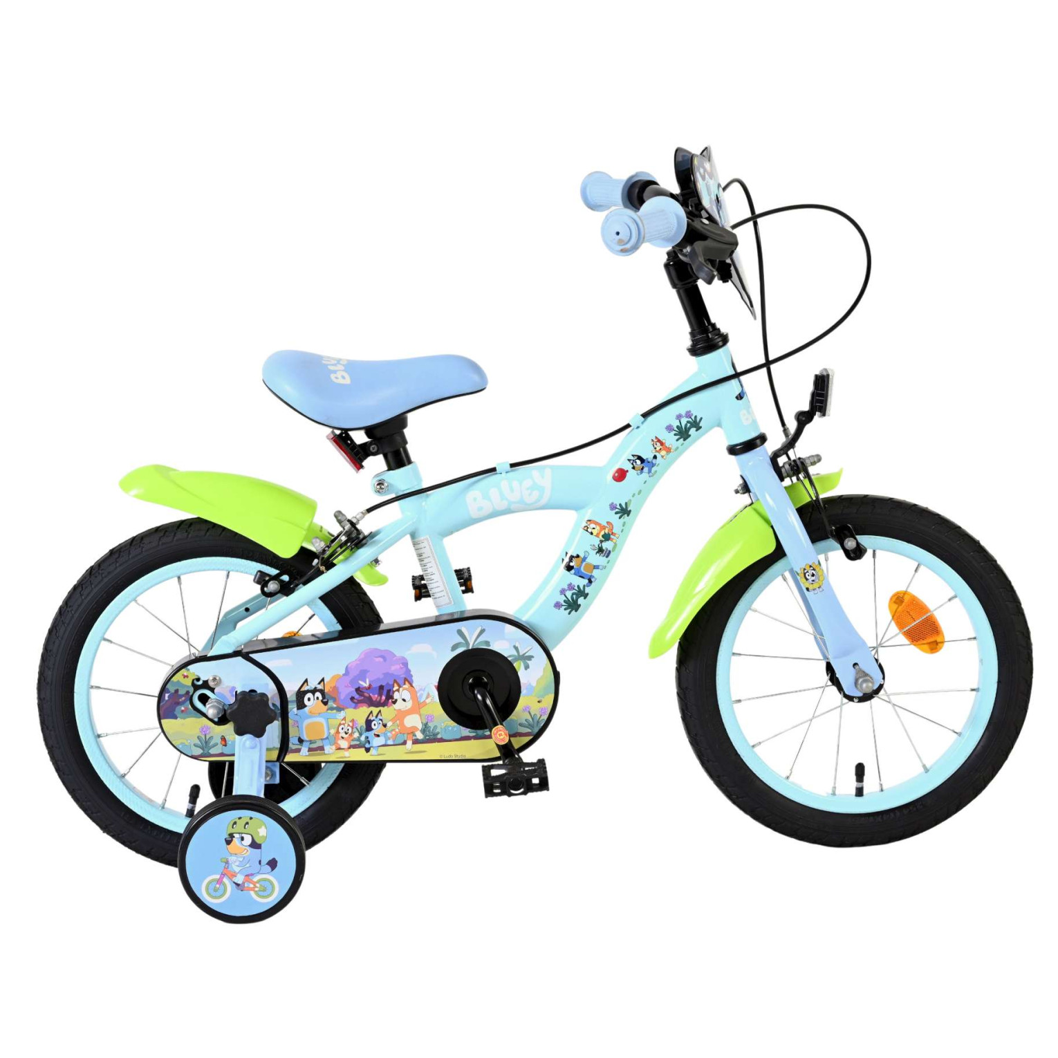 Bluey Fiets - 14 inch - Lichtblauw - Twee handremmen