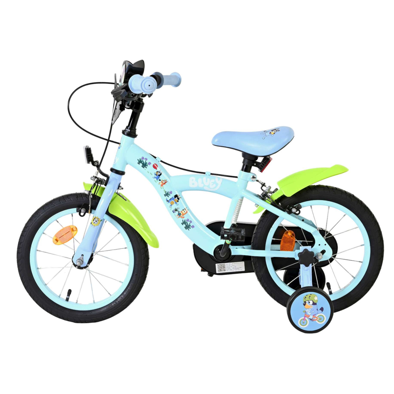 Bluey Fiets - 14 inch - Lichtblauw - Twee handremmen