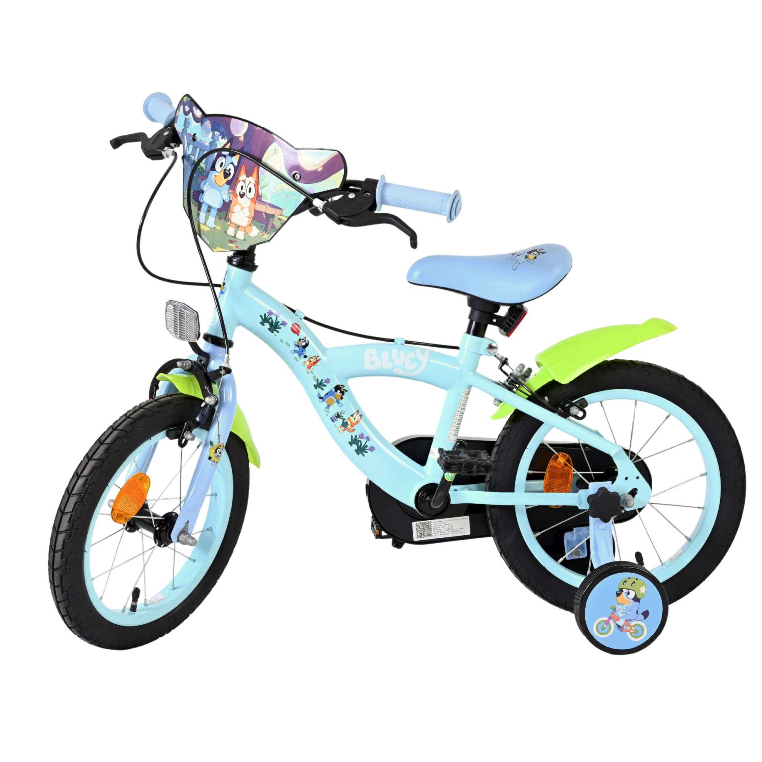 Bluey Fiets - 14 inch - Lichtblauw - Twee handremmen