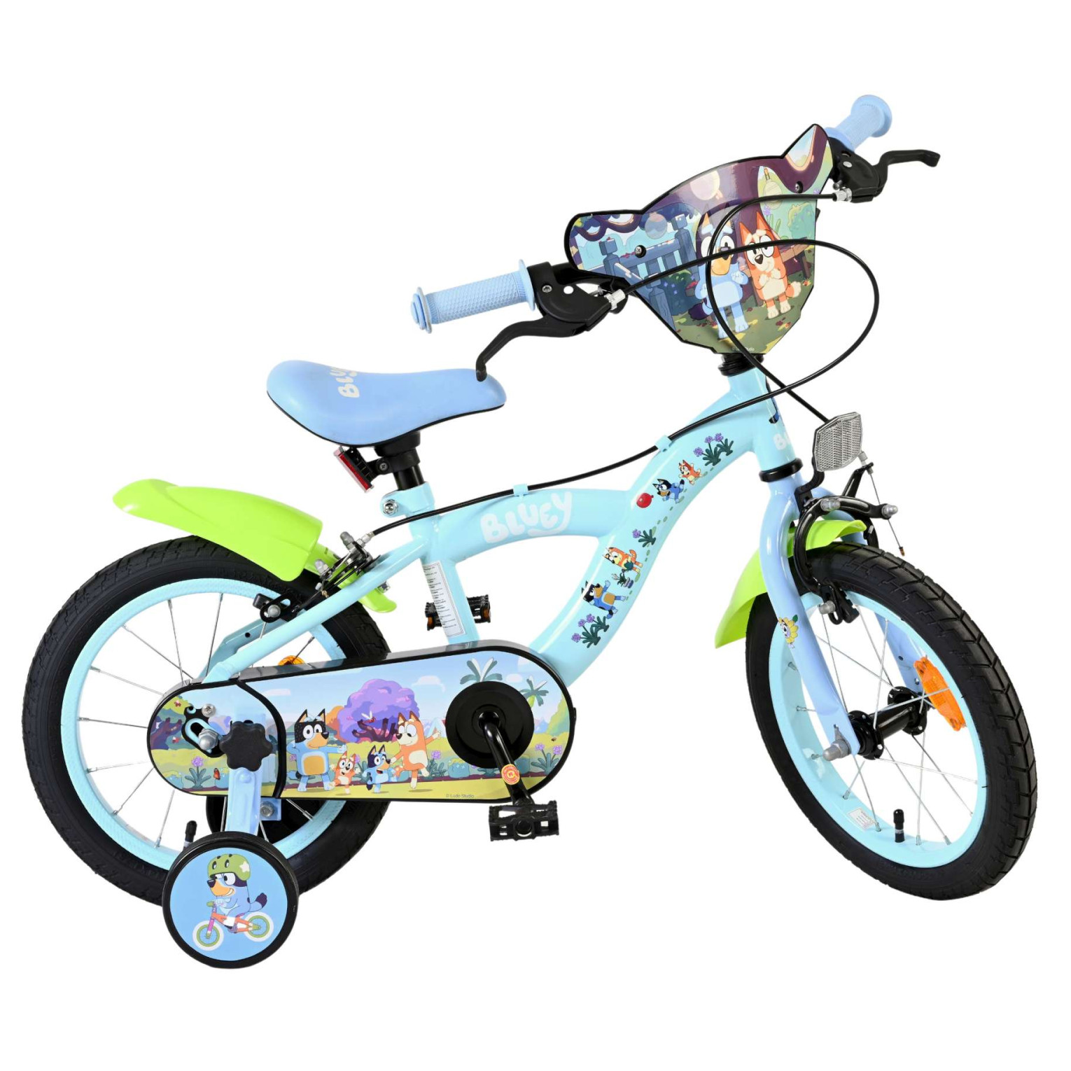 Bluey Fiets - 14 inch - Lichtblauw - Twee handremmen