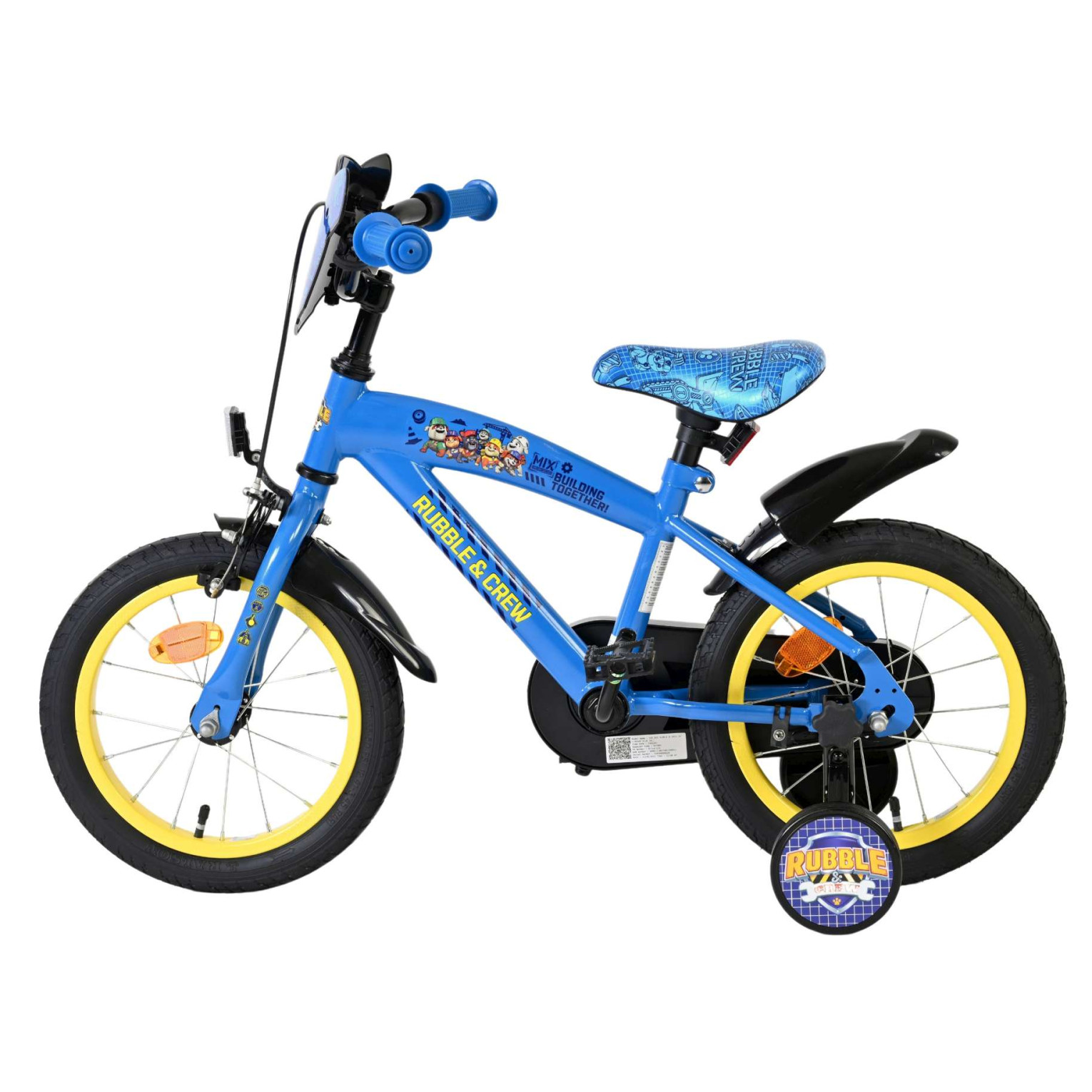 Rubble & Crew - Fiets - 14 inch - Blauw