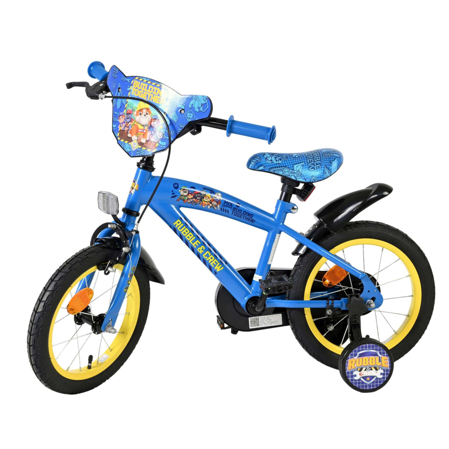Rubble & Crew - Fiets - 14 inch - Blauw