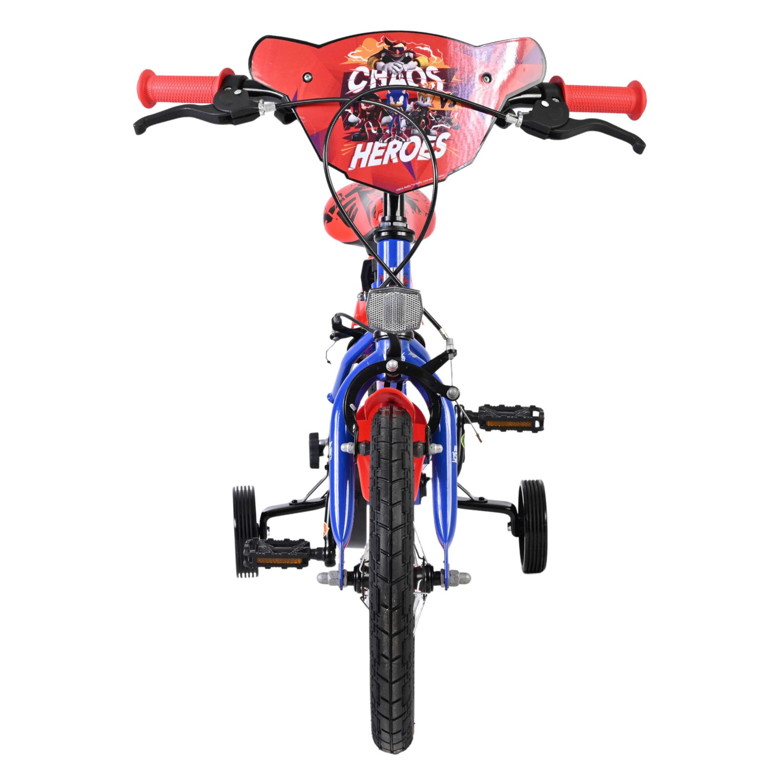 Sonic Prime Fiets - 14 inch - Blauw Rood - Twee handremmen