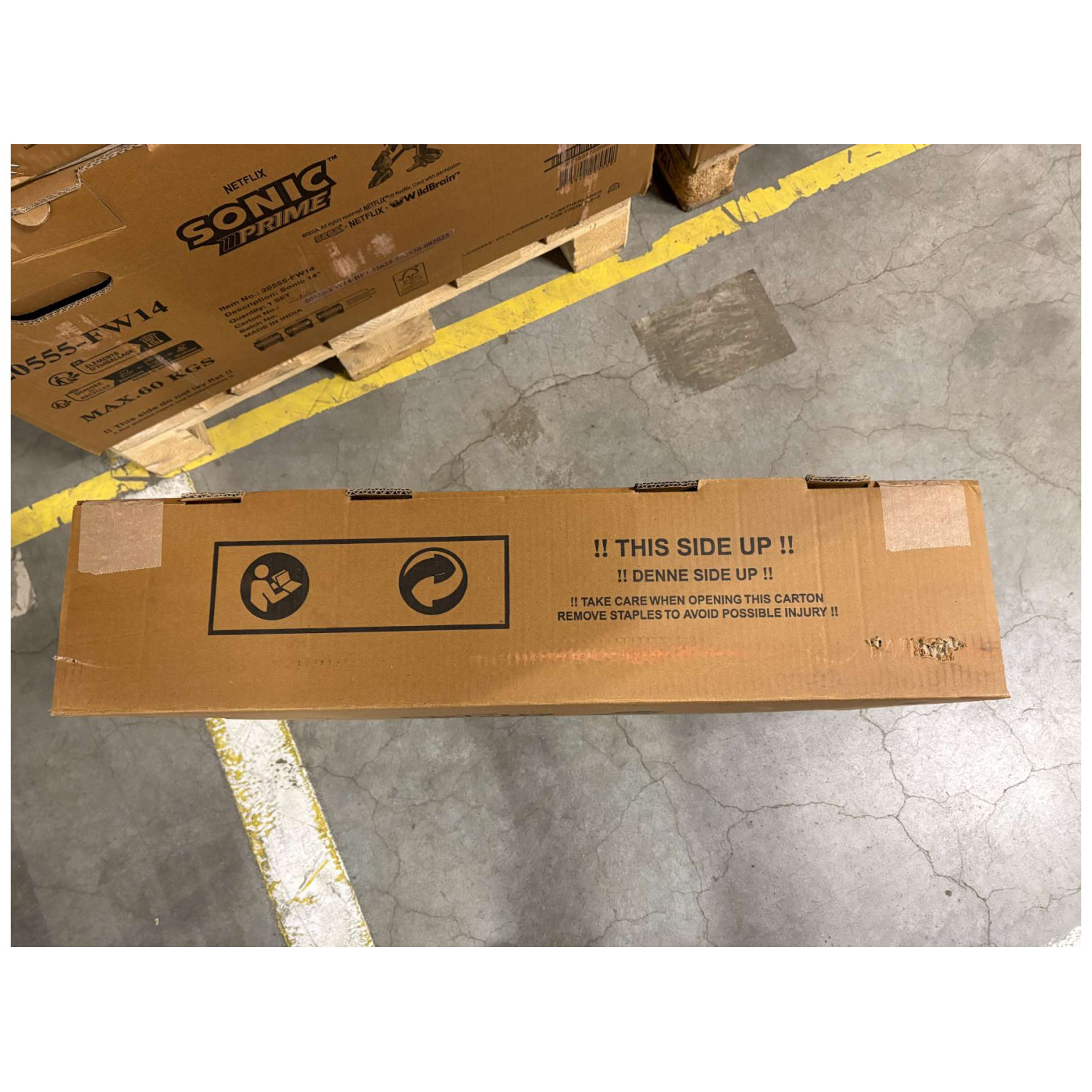 Sonic Prime Fiets - 14 inch - Blauw Rood - Twee handremmen