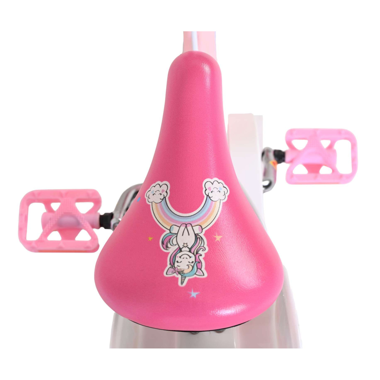 Volare Unicorn Fiets - 14 inch - Roze - Twee Handremmen