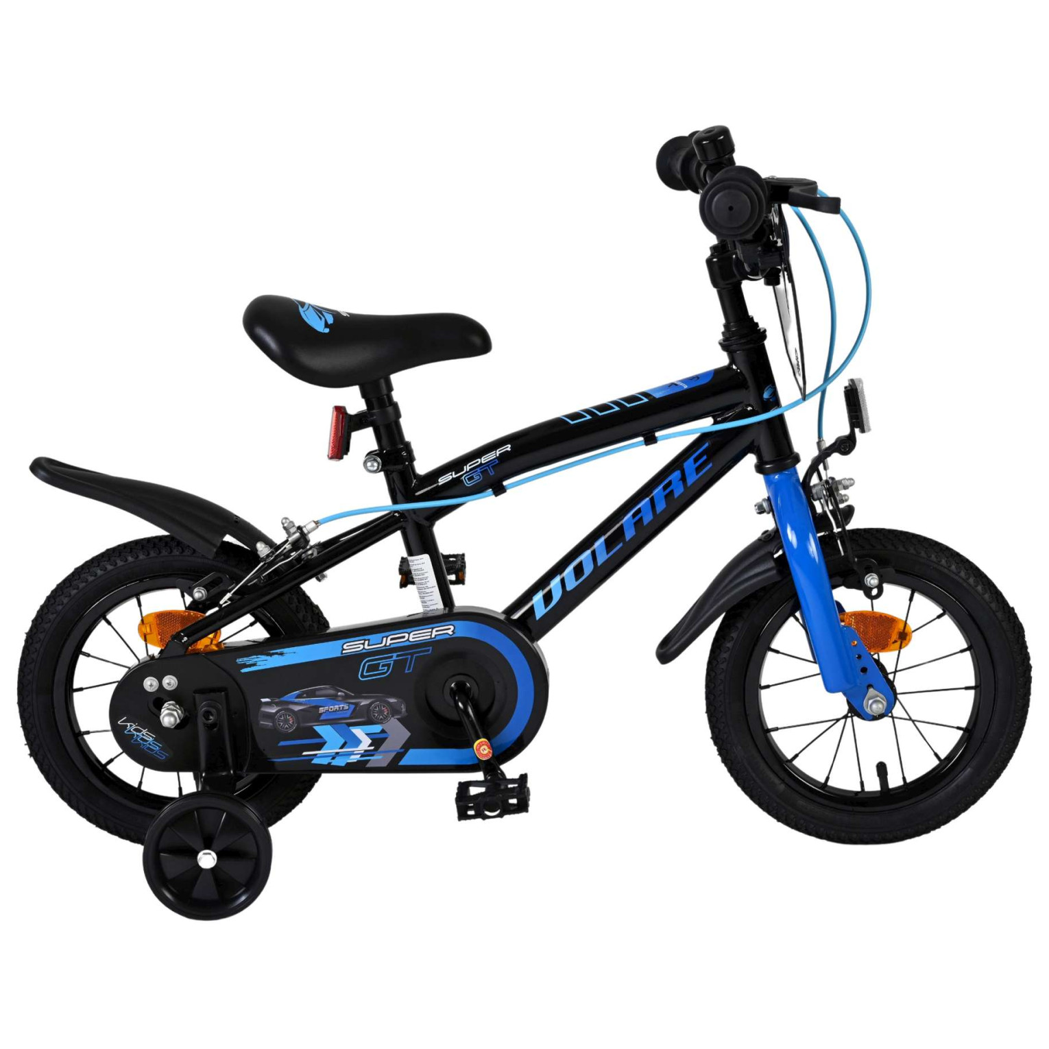 Volare Super GT Fiets - 12 inch - Blauw - Twee handremmen