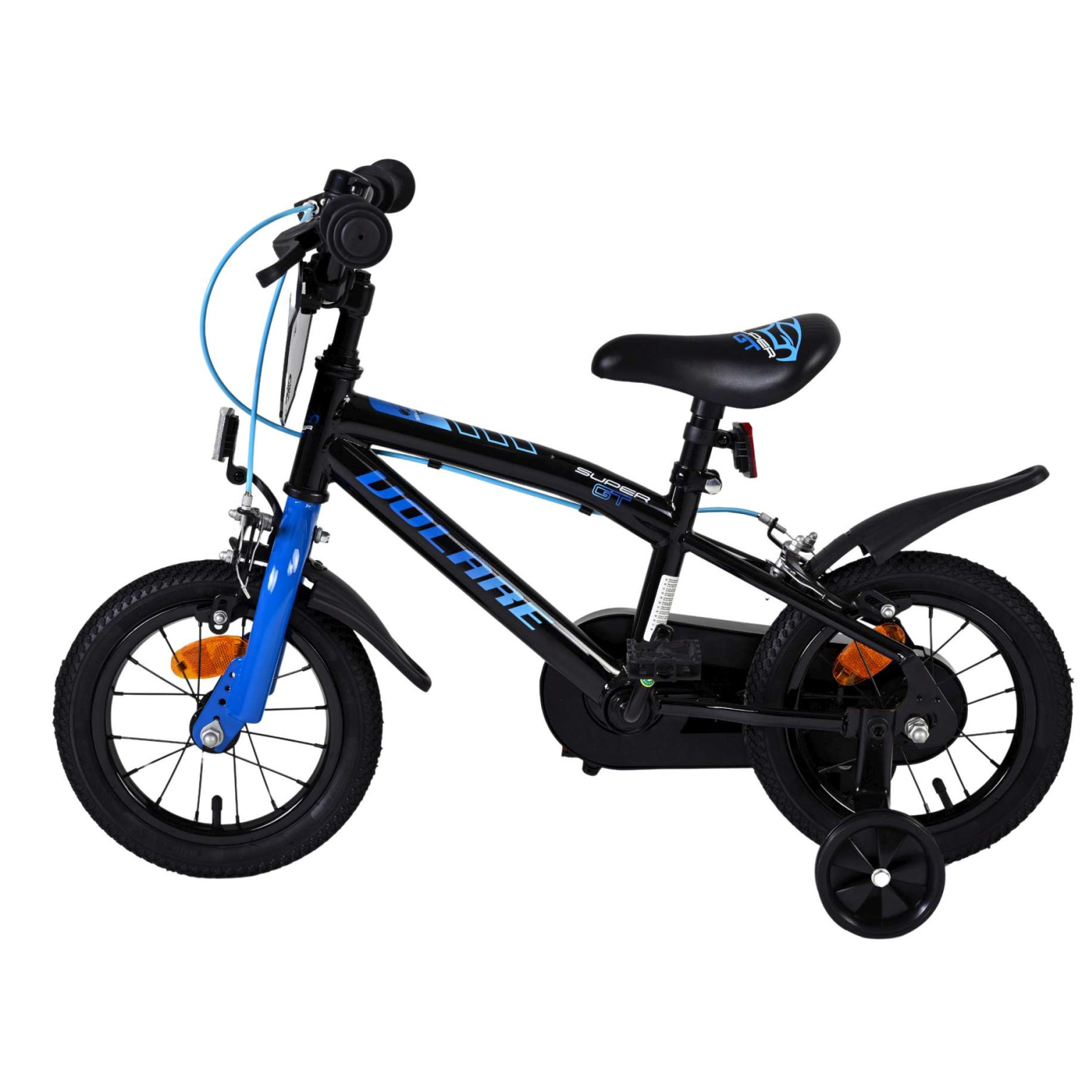 Volare Super GT Fiets - 12 inch - Blauw - Twee handremmen