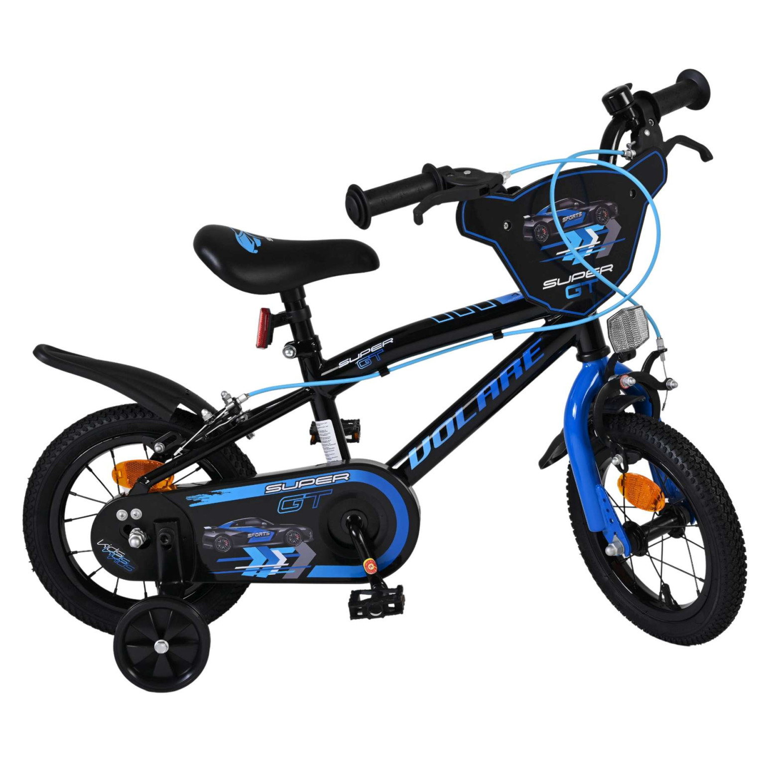 Volare Super GT Fiets - 12 inch - Blauw - Twee handremmen