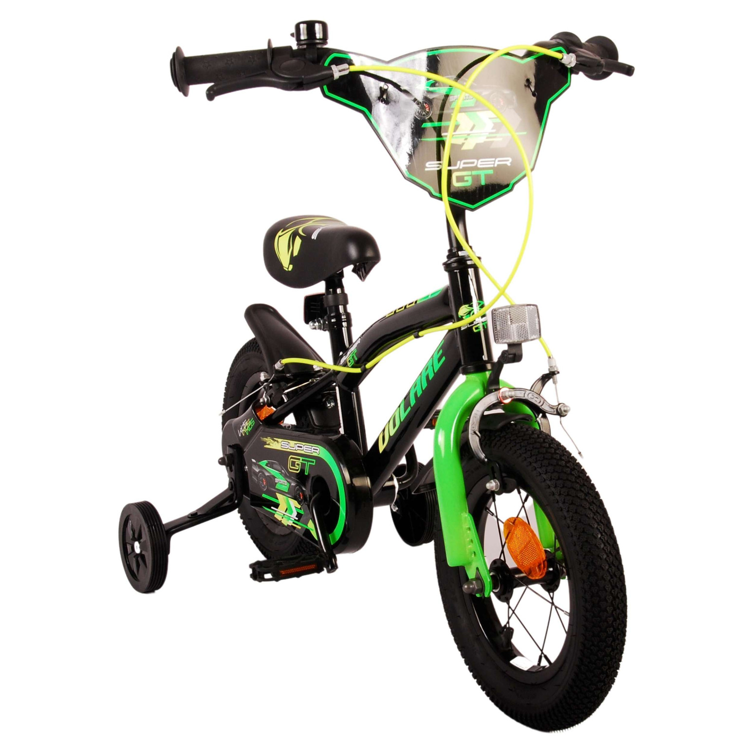 Volare Super GT Fiets - 12 inch - Groen - Twee handremmen