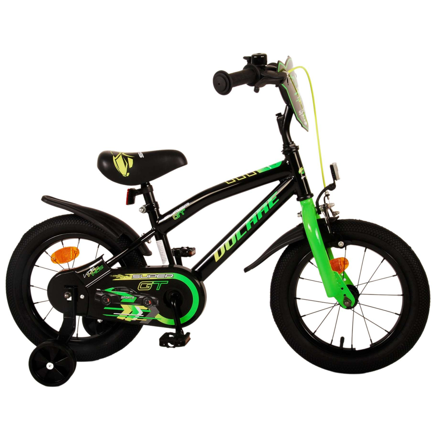 Volare Super GT Fiets - 14 inch - Groen - Twee handremmen