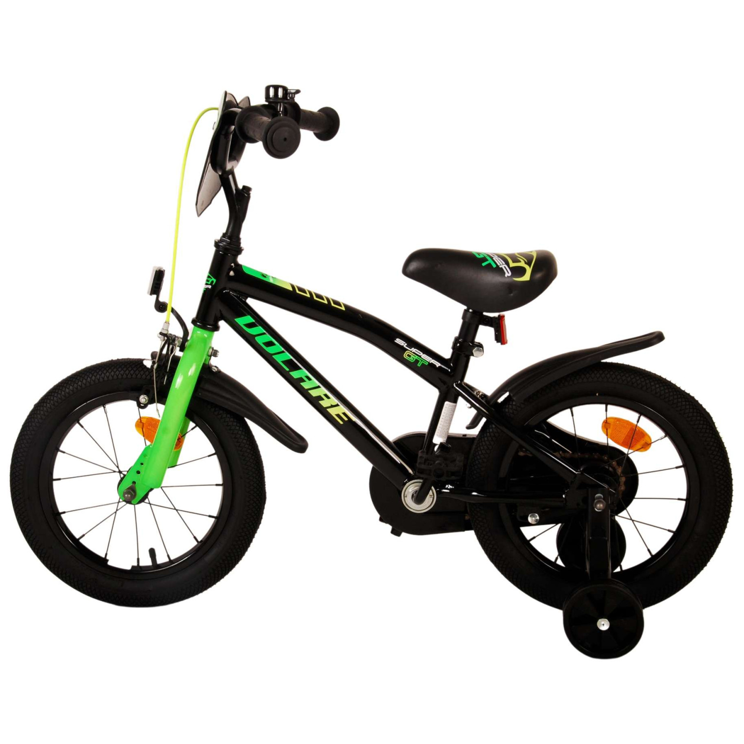 Volare Super GT Fiets - 14 inch - Groen - Twee handremmen
