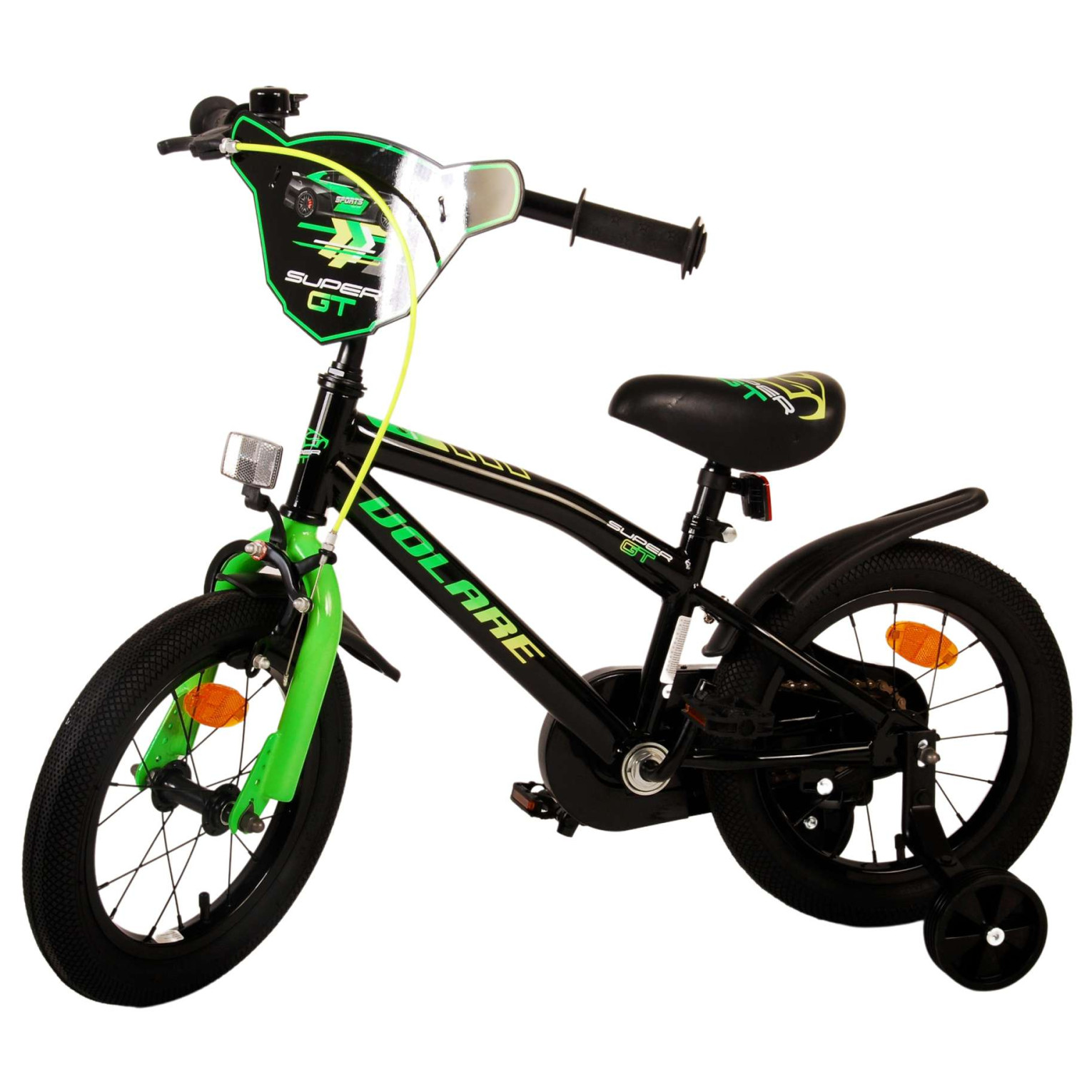 Volare Super GT Fiets - 14 inch - Groen - Twee handremmen