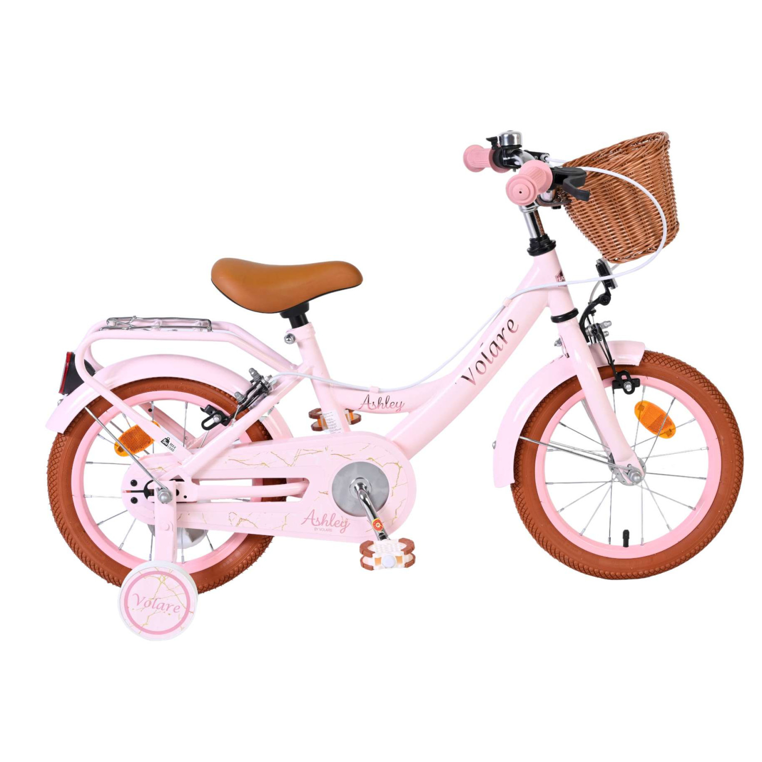 Volare Ashley Fiets - 14 inch - Roze - Twee Handremmen