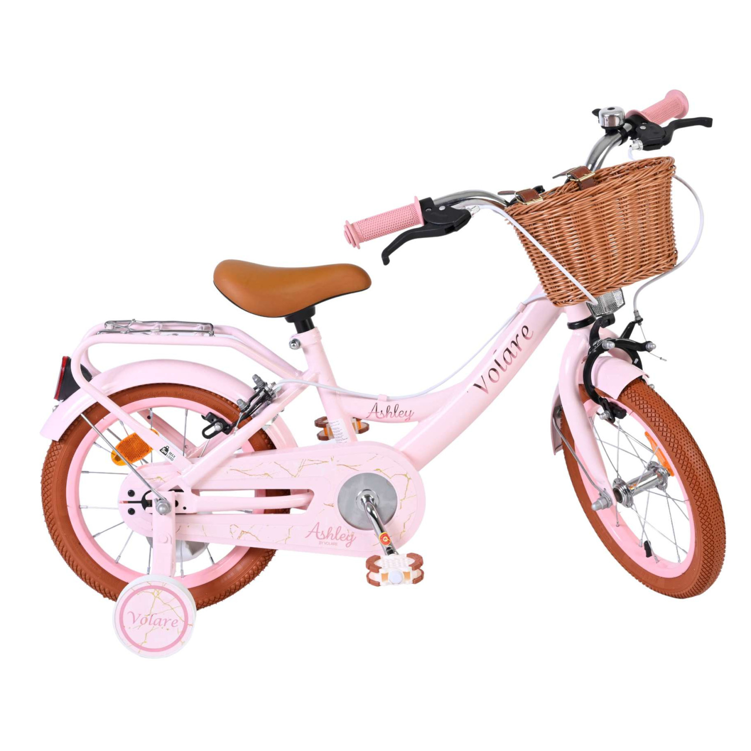 Volare Ashley Fiets - 14 inch - Roze - Twee Handremmen