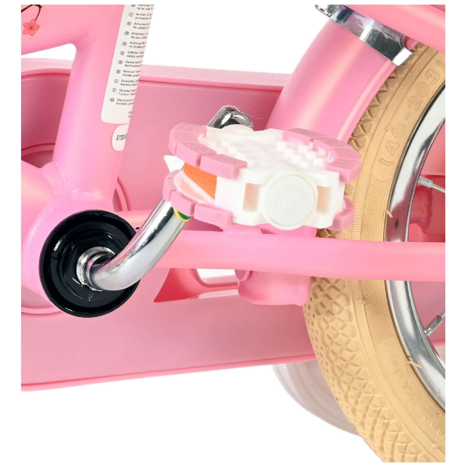 Volare Blossom Fiets - 12 inch - Roze - Twee handremmen