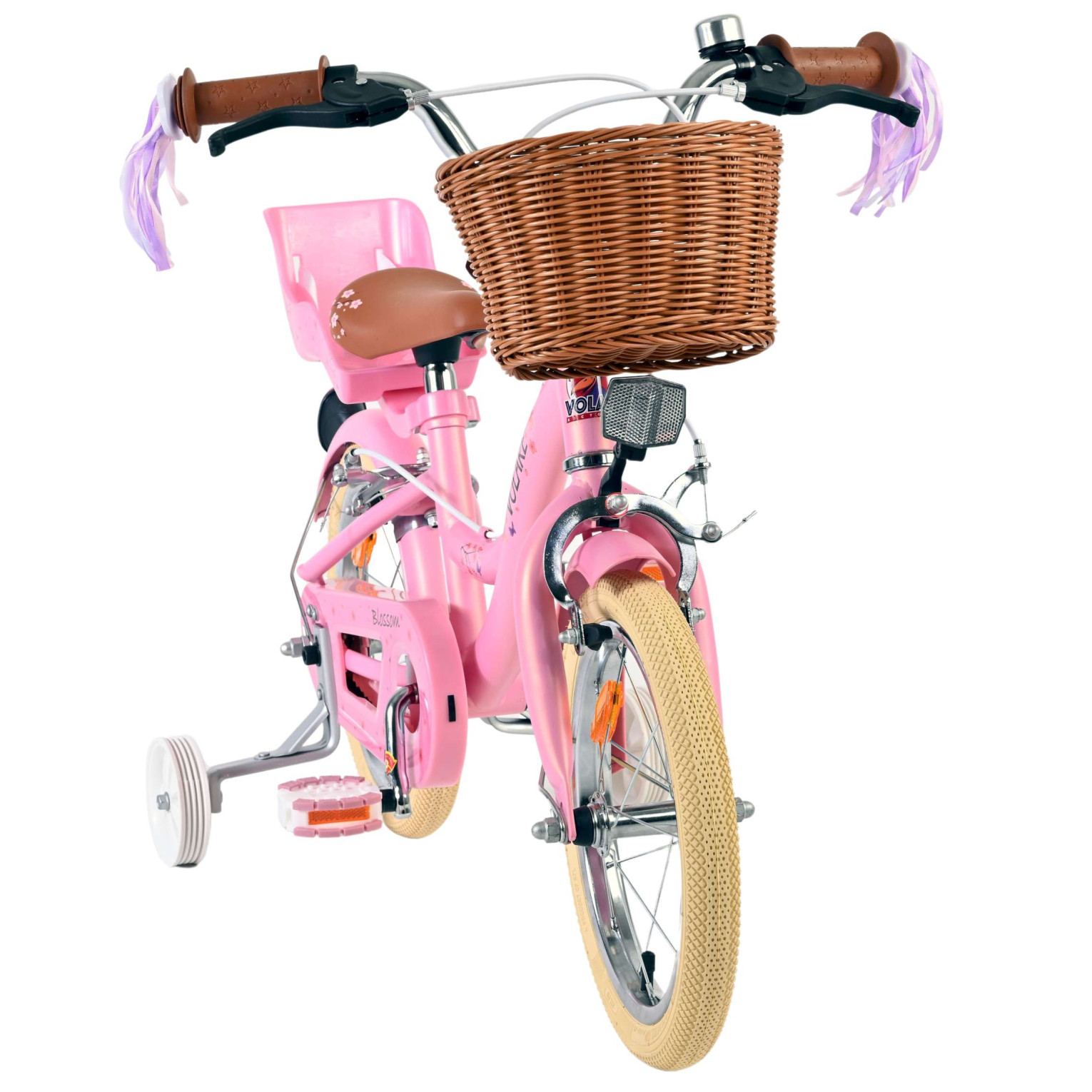Volare Blossom Fiets - 14 inch - Roze - Twee Handremmen