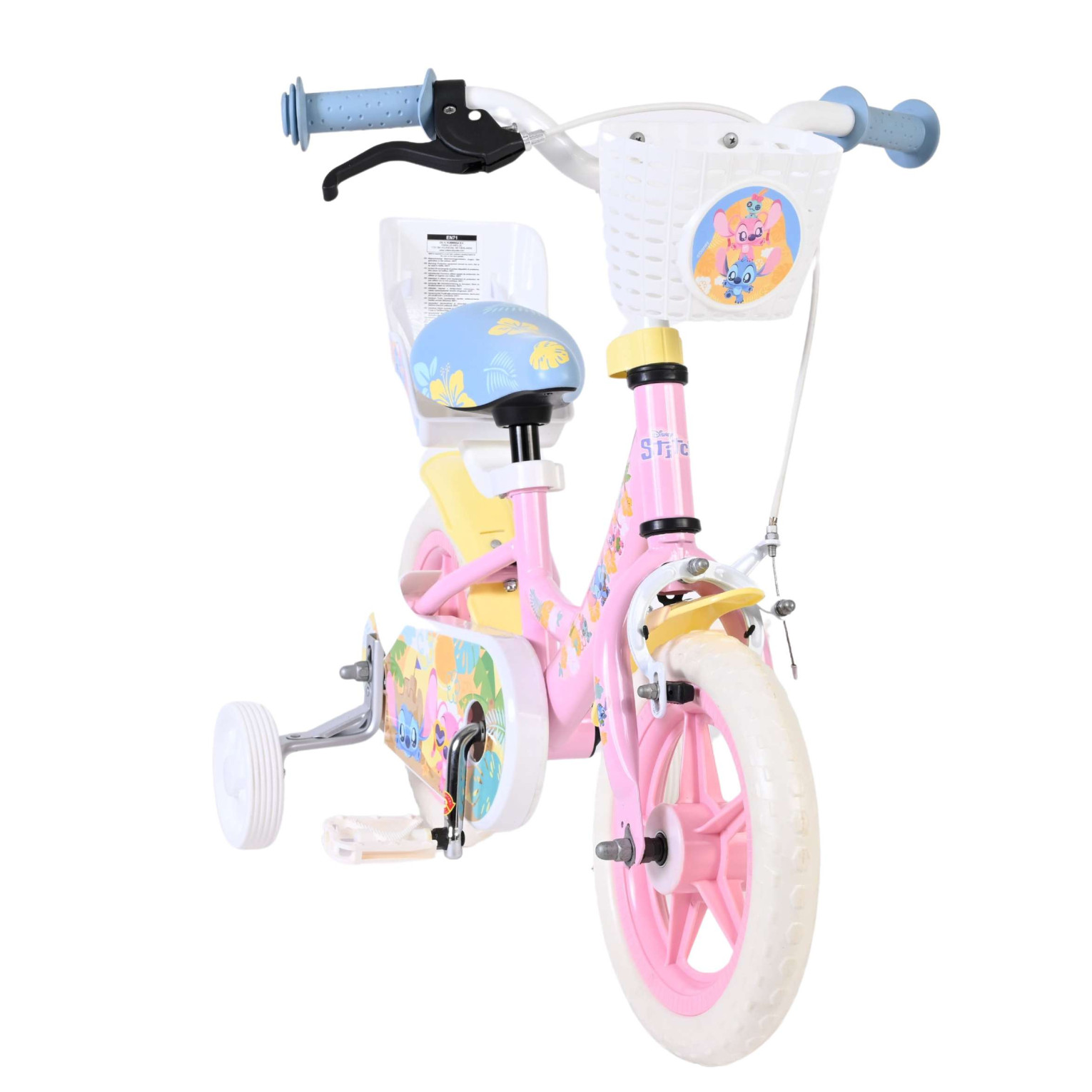 Disney Stitch Fiets - Mag Wheels - 12 inch - Roze