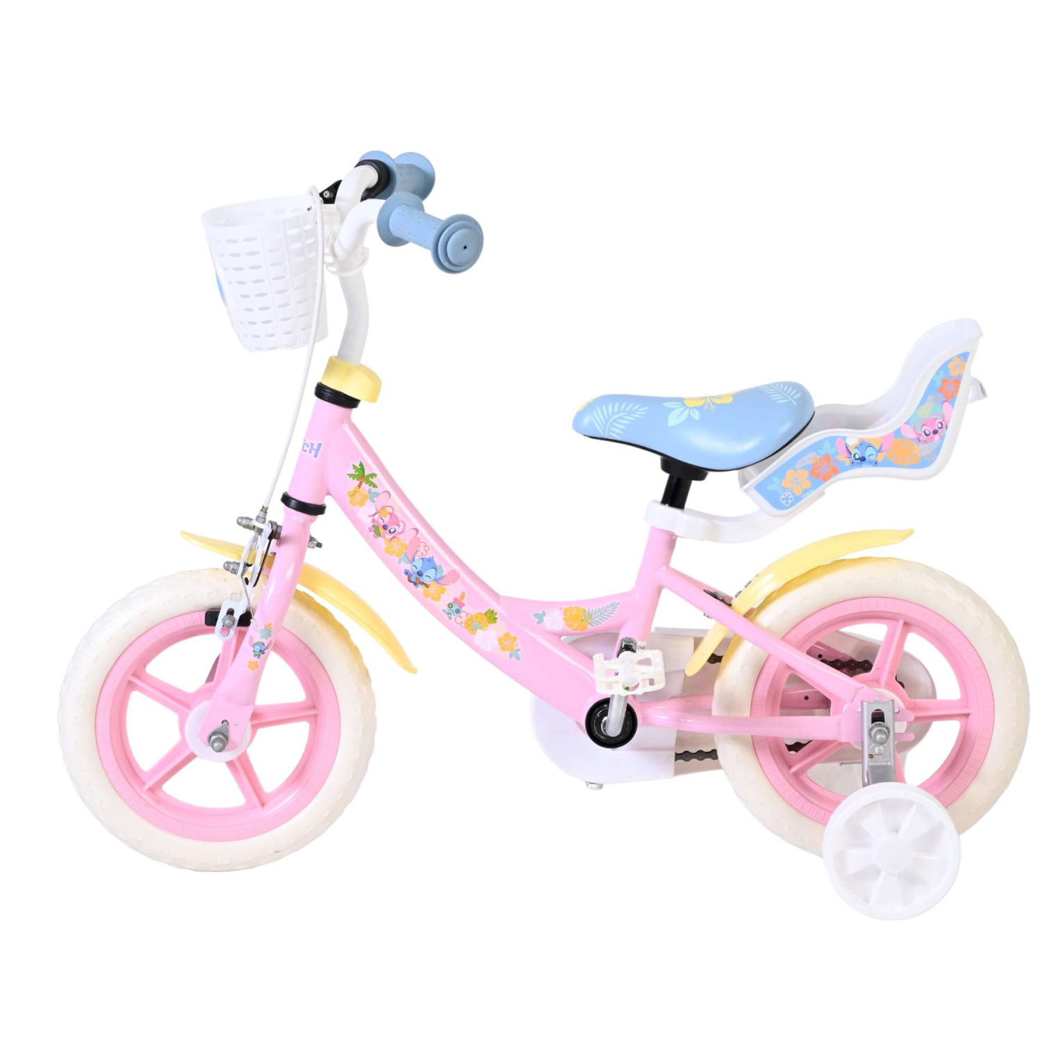 Disney Stitch Fiets - Mag Wheels - 12 inch - Roze